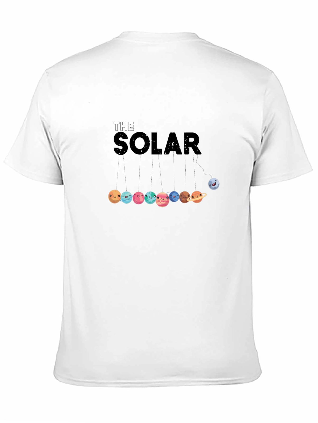 Solar System Planets Graphic Black T-Shirt