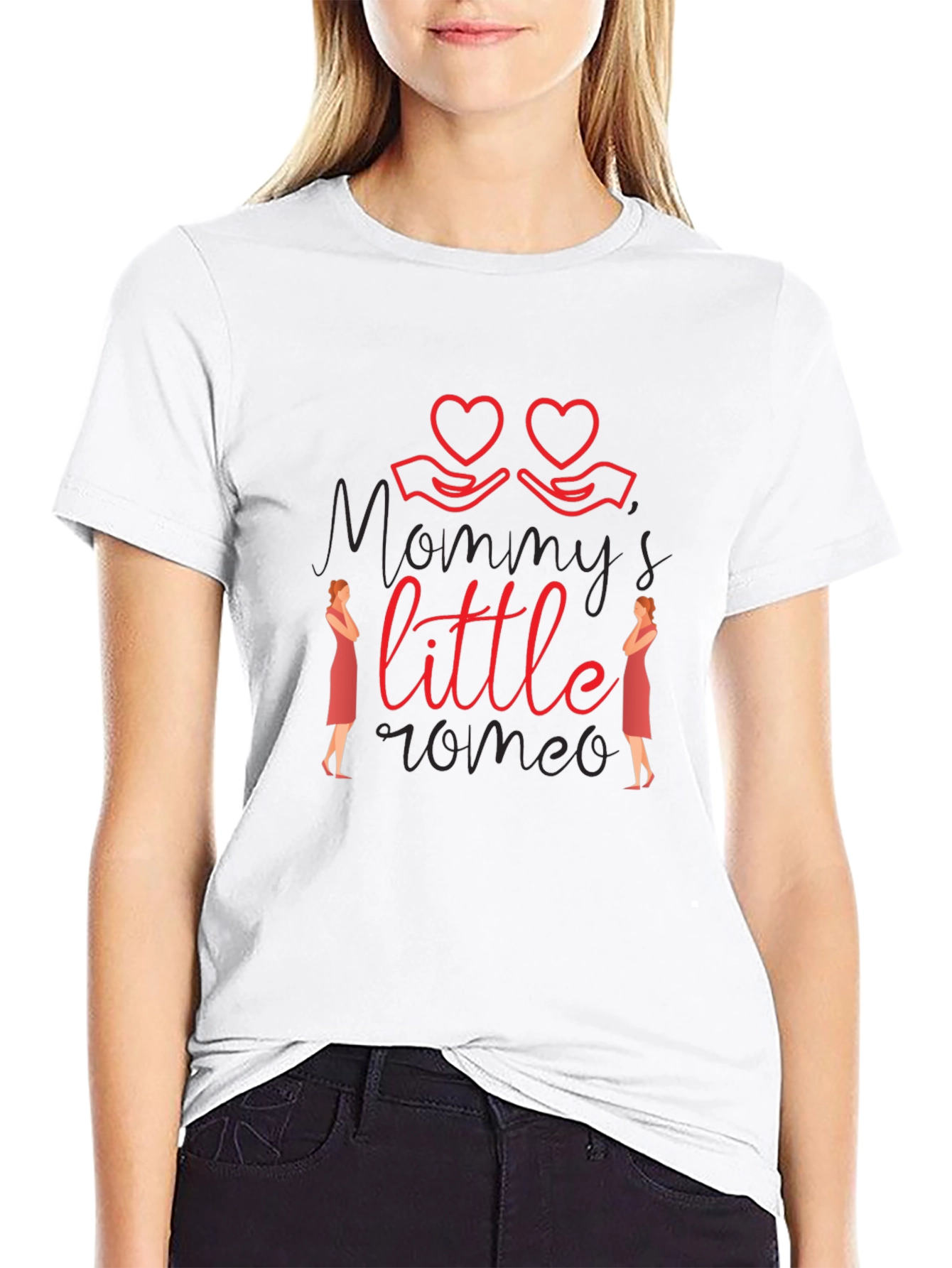 Mommys Little Romeo Valentines Day T-Shirt