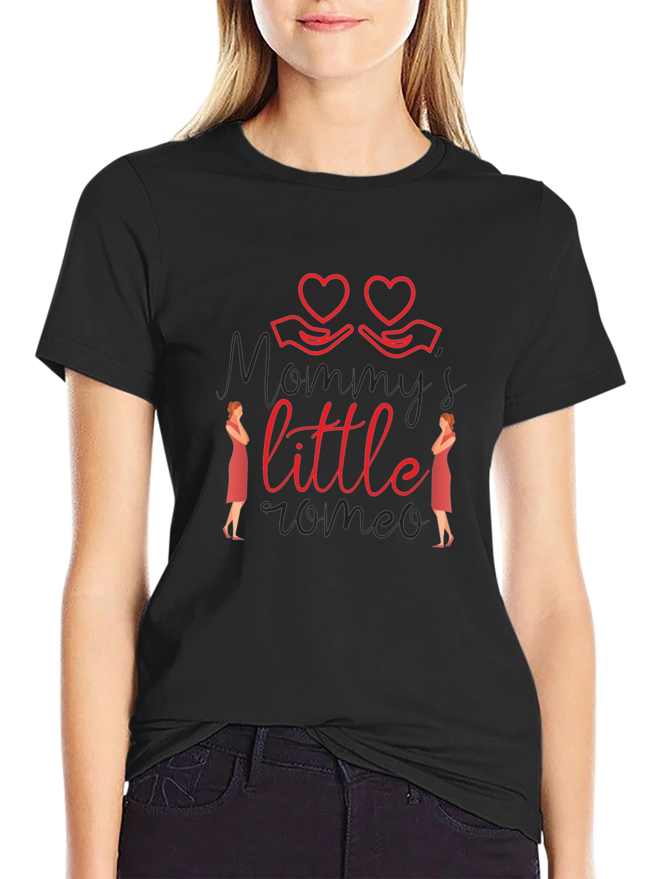 Mommys Little Romeo Valentines Day T-Shirt