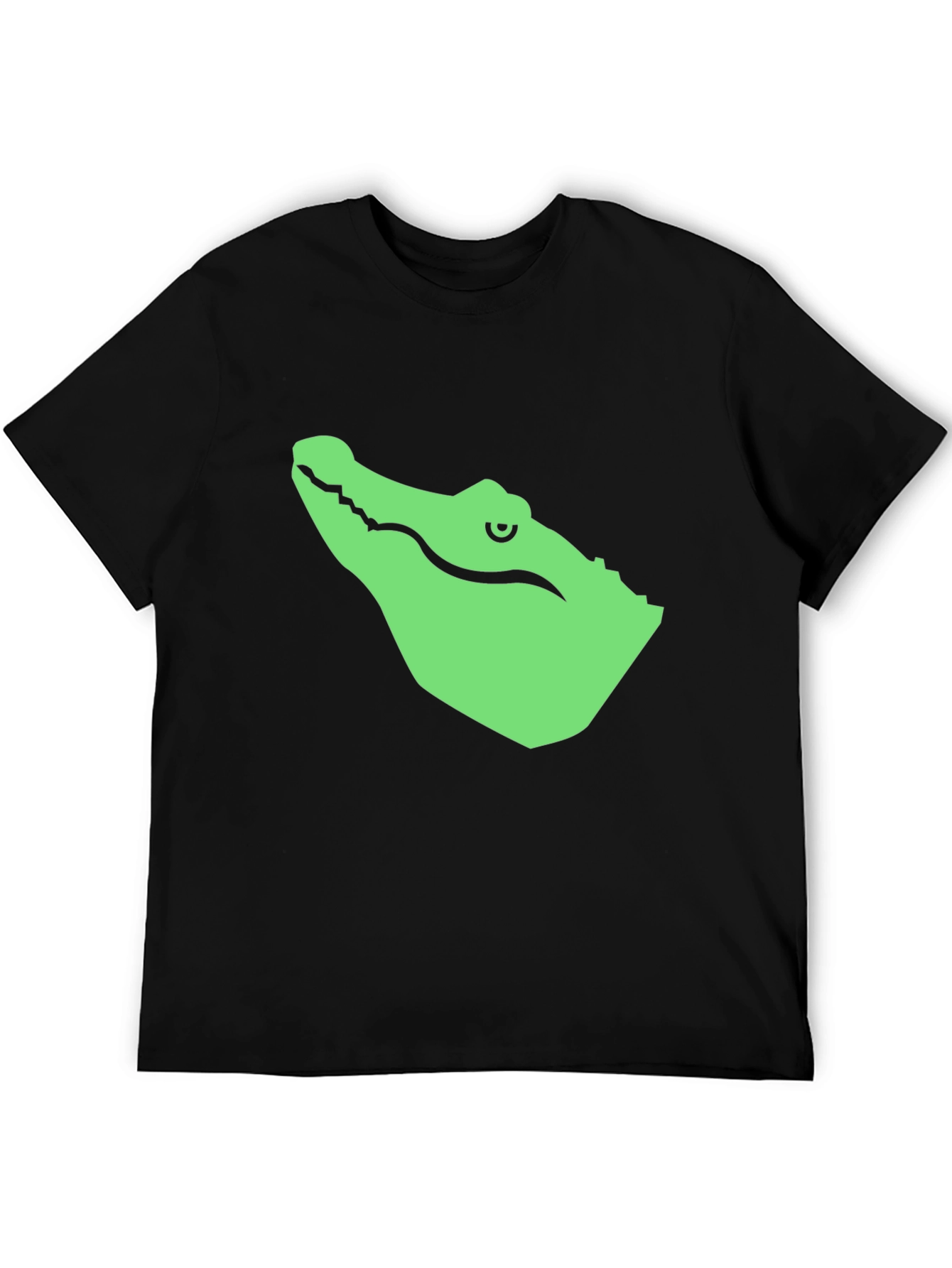 Alligator Graphic Tee - Black Cotton T-Shirt