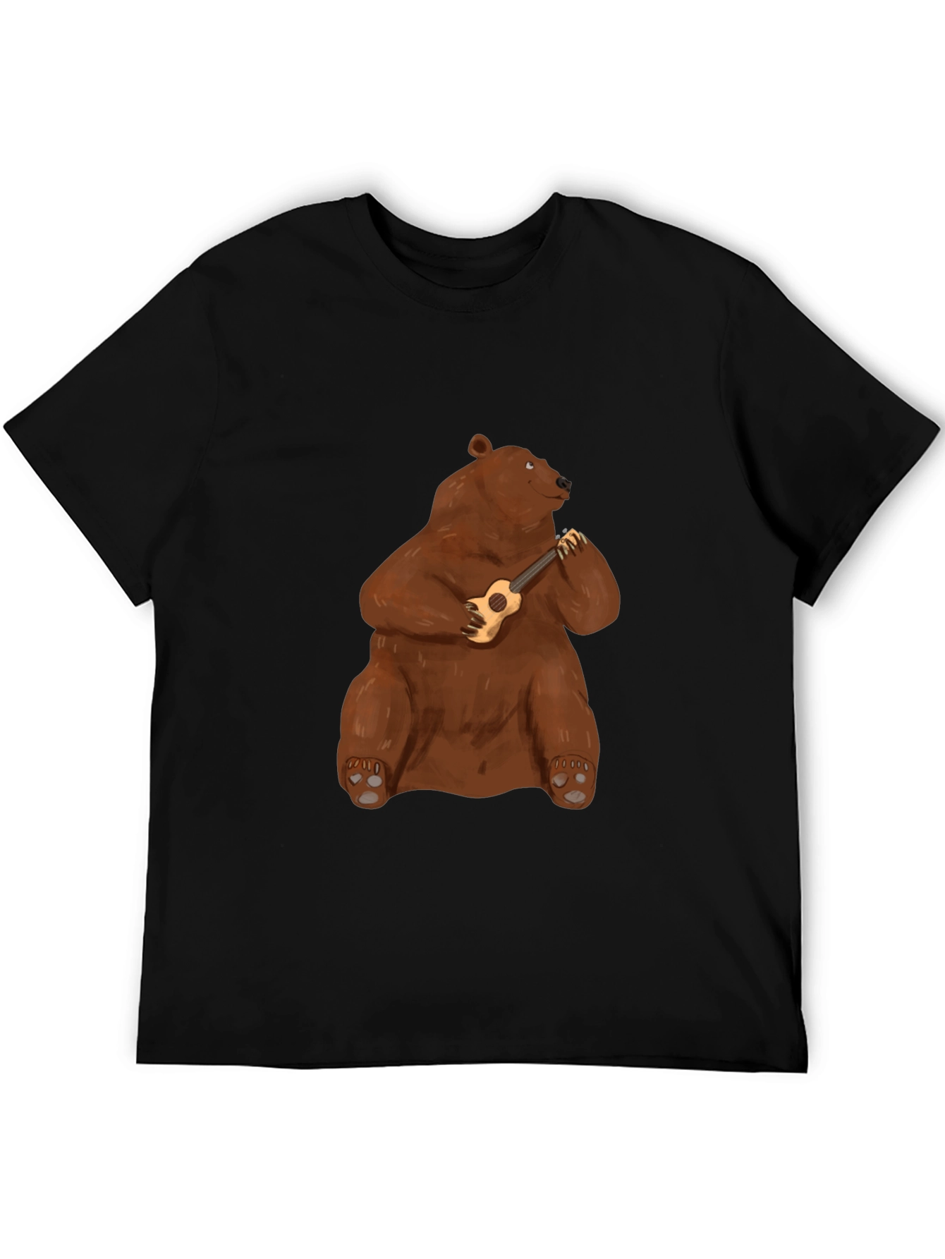 Bear Playing Ukulele Graphic T-Shirt