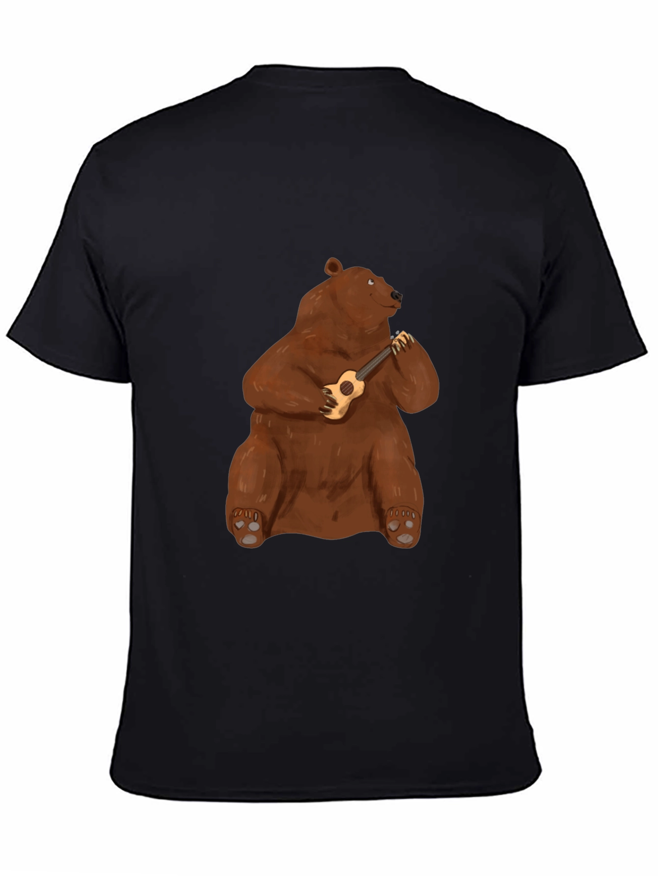 Bear Playing Ukulele Graphic T-Shirt