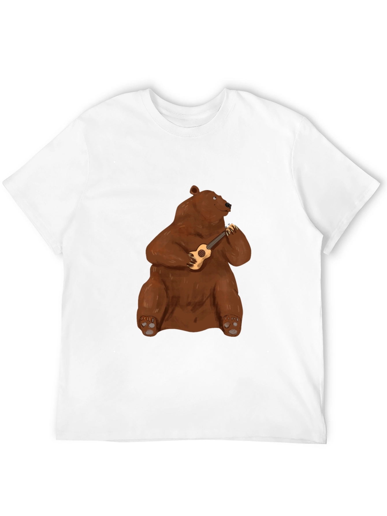 Bear Playing Ukulele Graphic T-Shirt