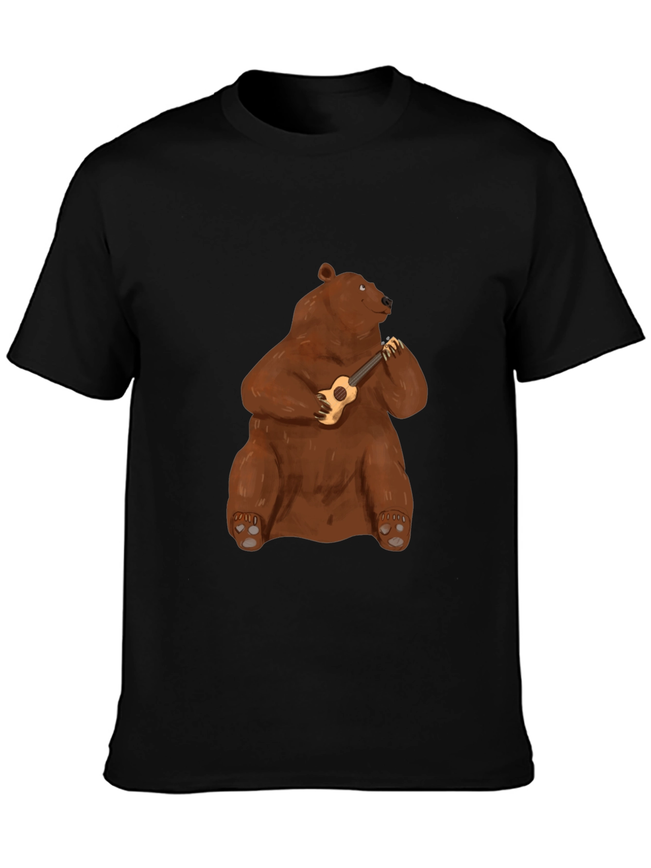 Bear Playing Ukulele Graphic T-Shirt