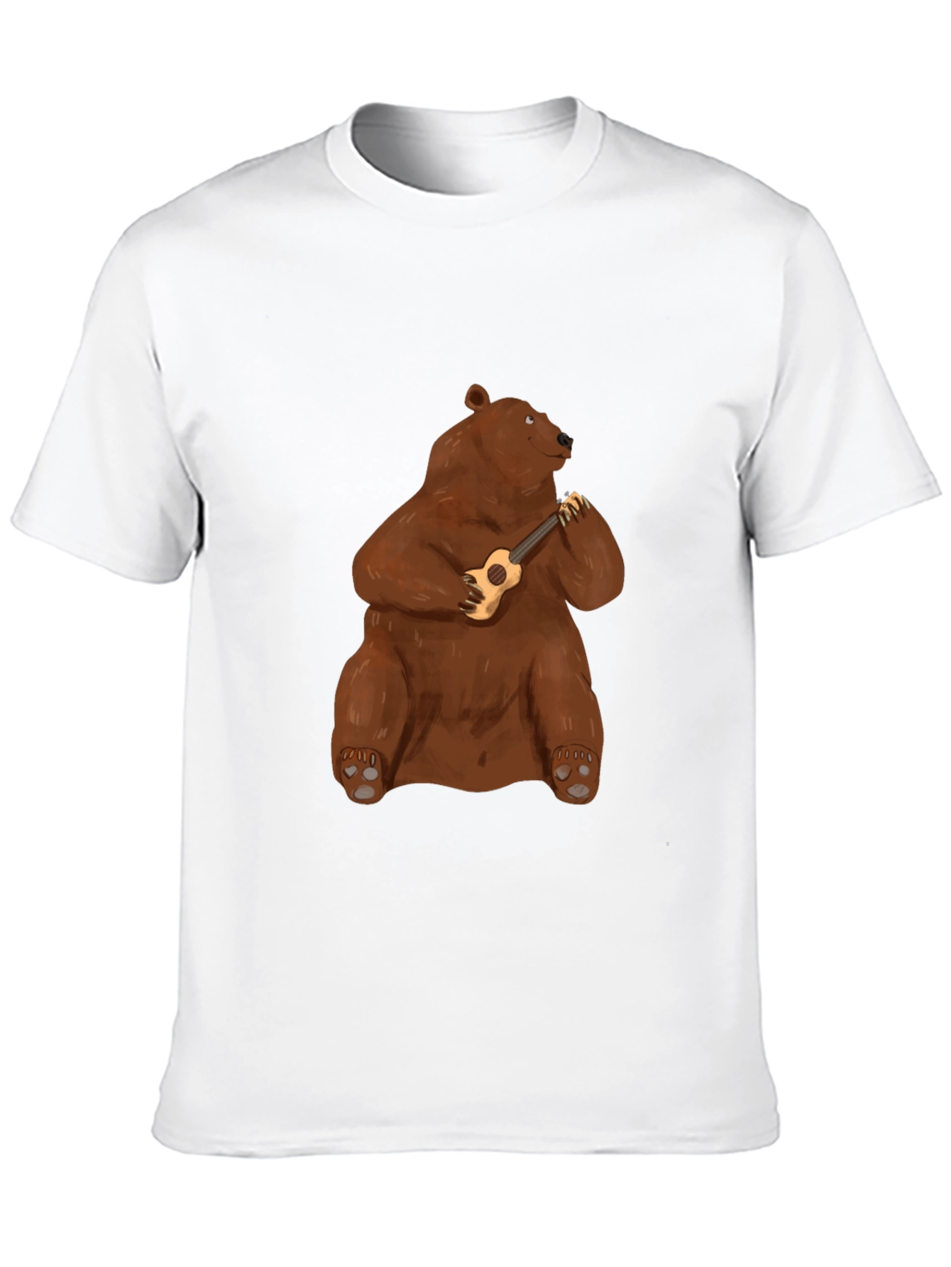Bear Playing Ukulele Graphic T-Shirt