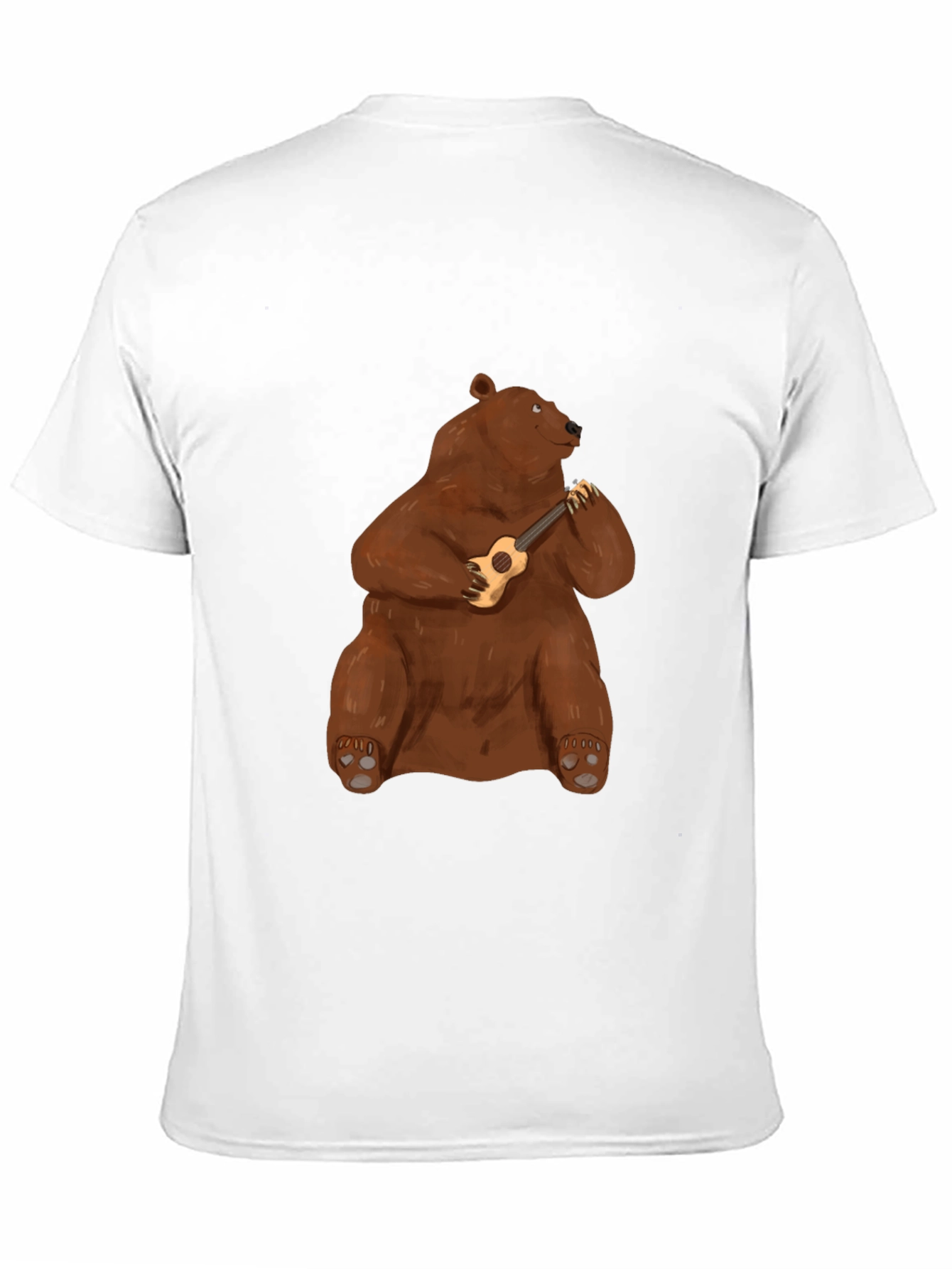 Bear Playing Ukulele Graphic T-Shirt