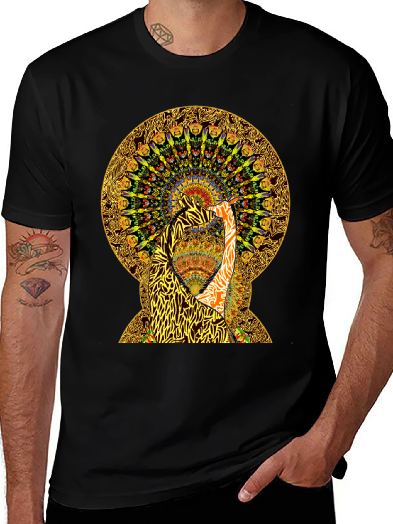 Psychedelic Giraffe Print T-Shirt