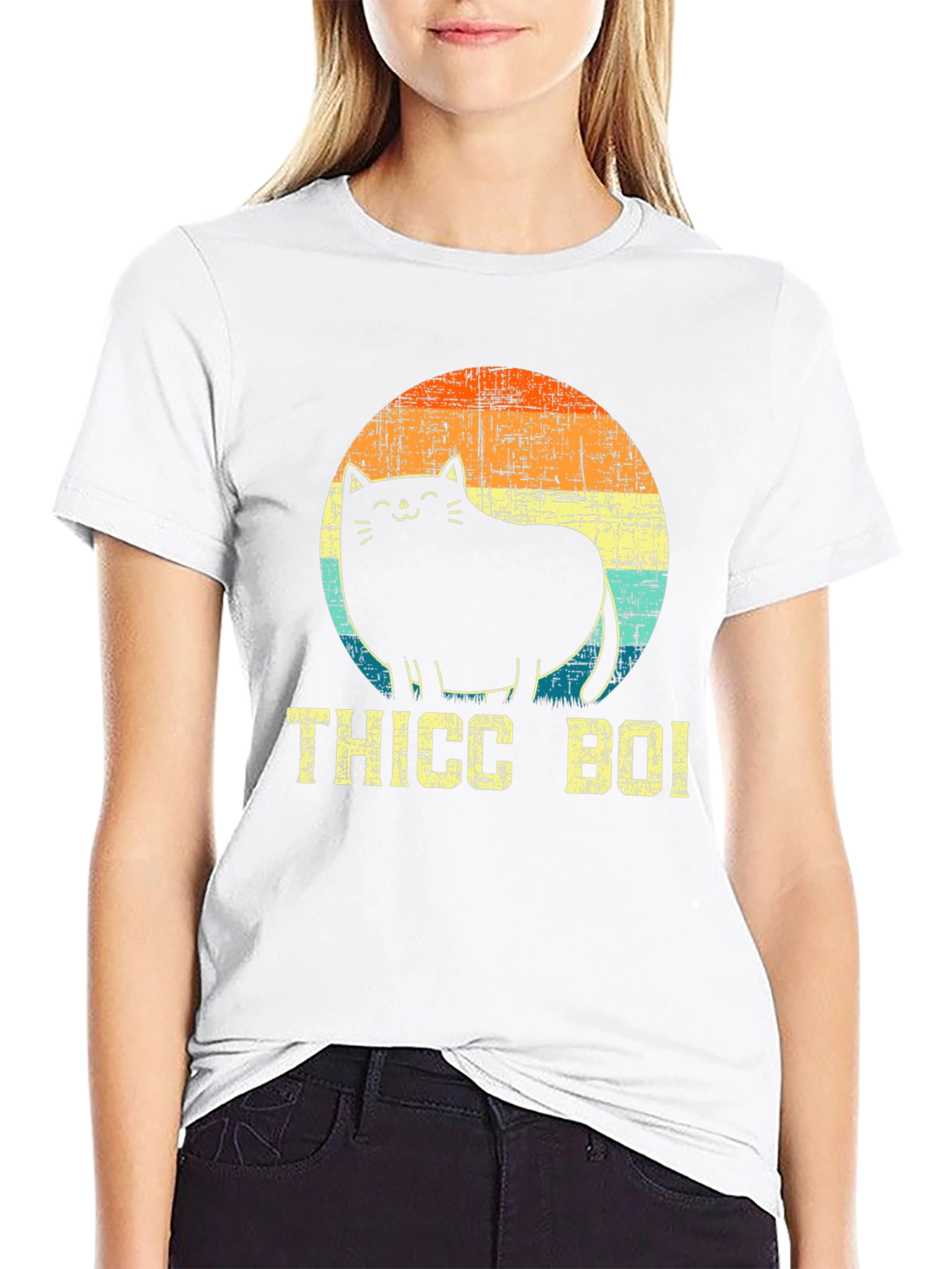 Thicc Boi Cat T-Shirt - Black Graphic Tee