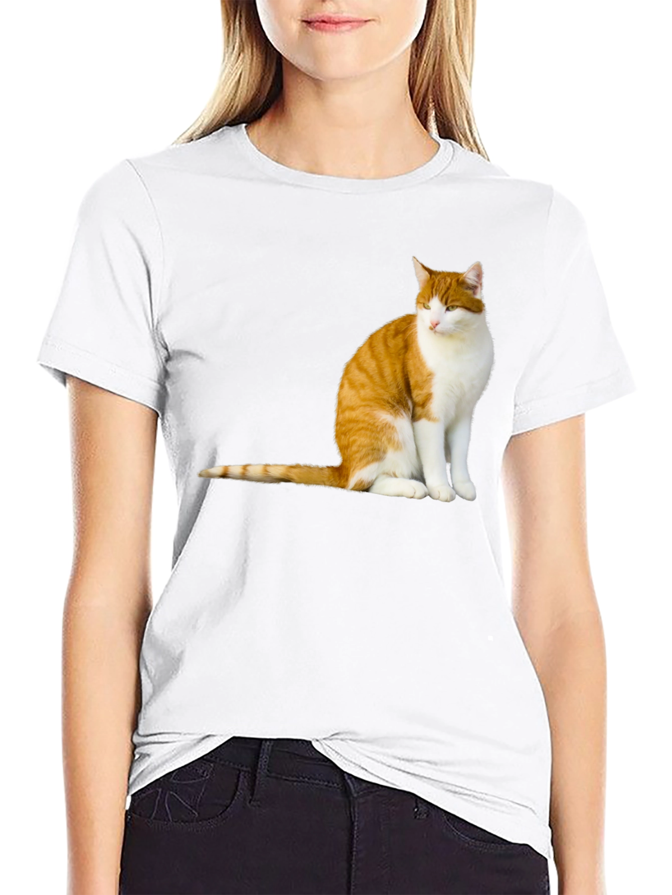 Cat Graphic T-Shirt - Mens Black Tee