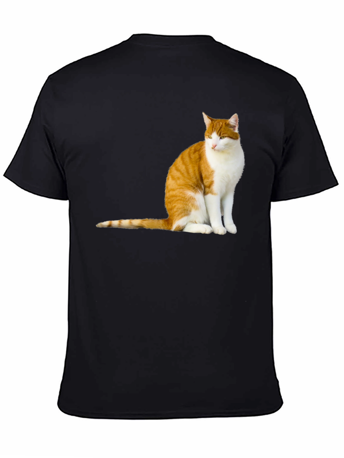 Cat Graphic T-Shirt - Mens Black Tee