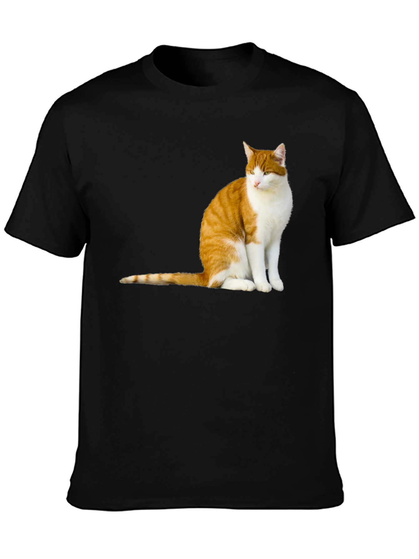 Cat Graphic T-Shirt - Mens Black Tee