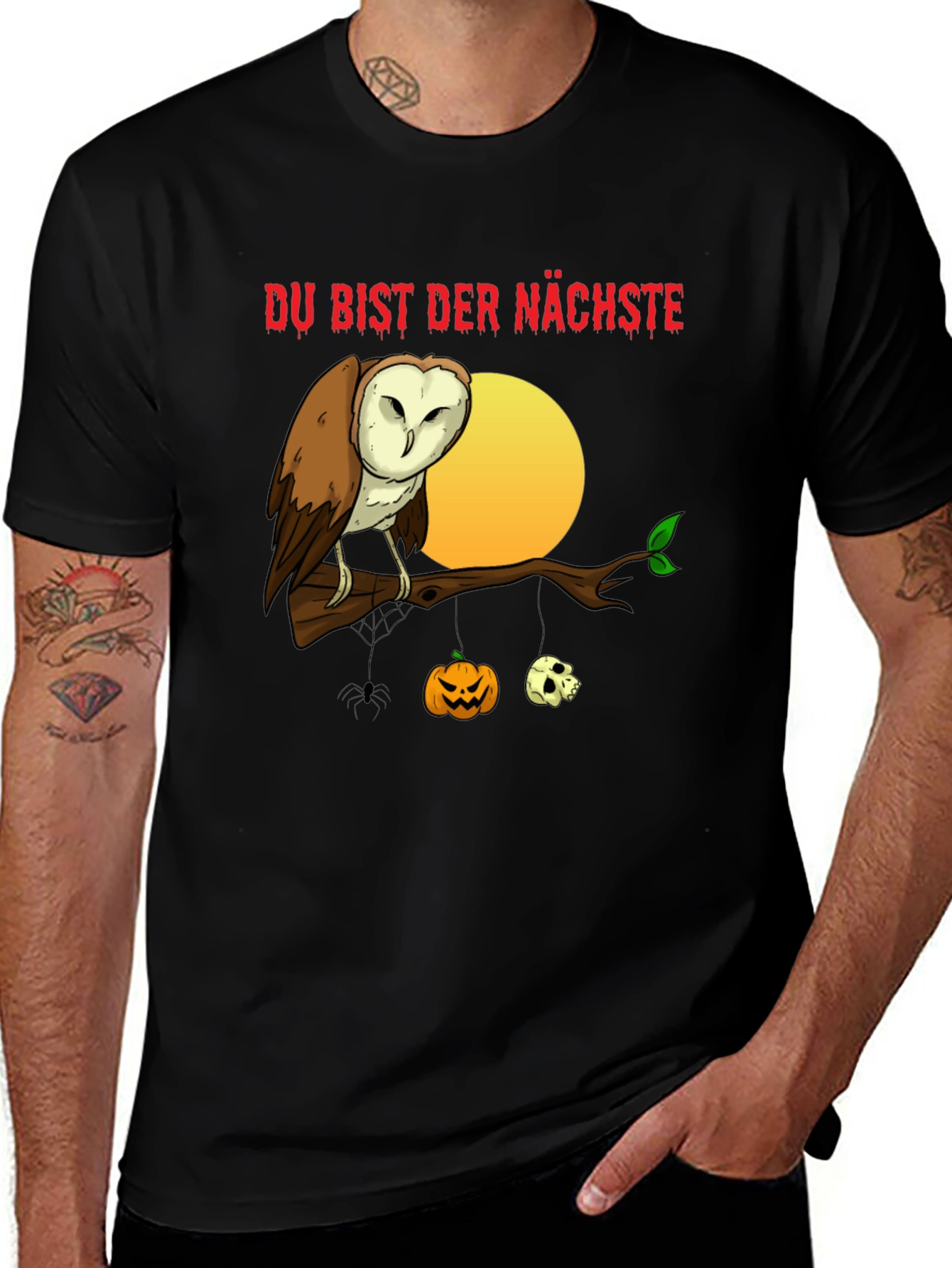 Du Bist Der Nächste Halloween Owl T-Shirt