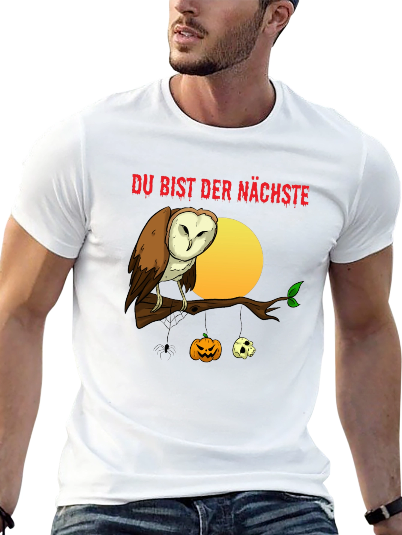 Du Bist Der Nächste Halloween Owl T-Shirt