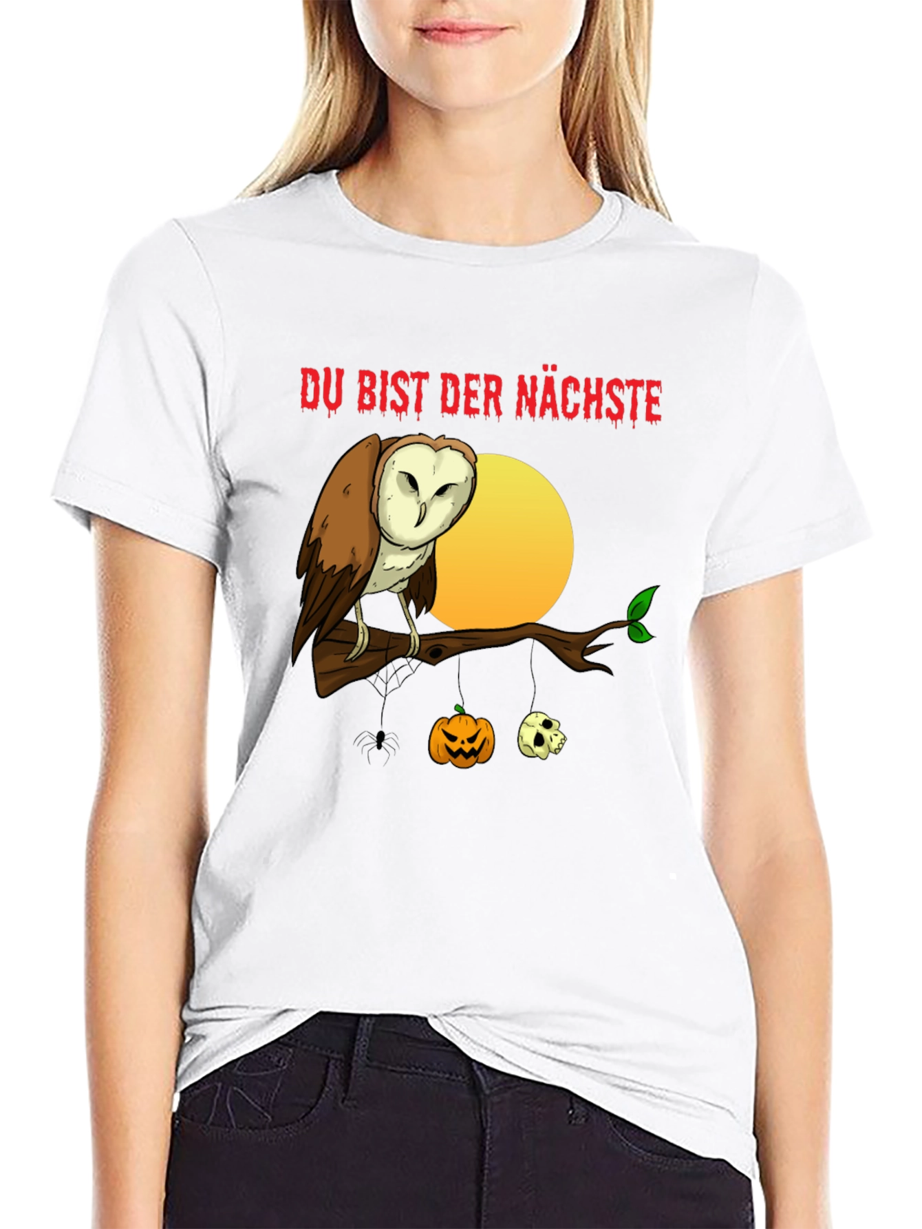Du Bist Der Nächste Halloween Owl T-Shirt