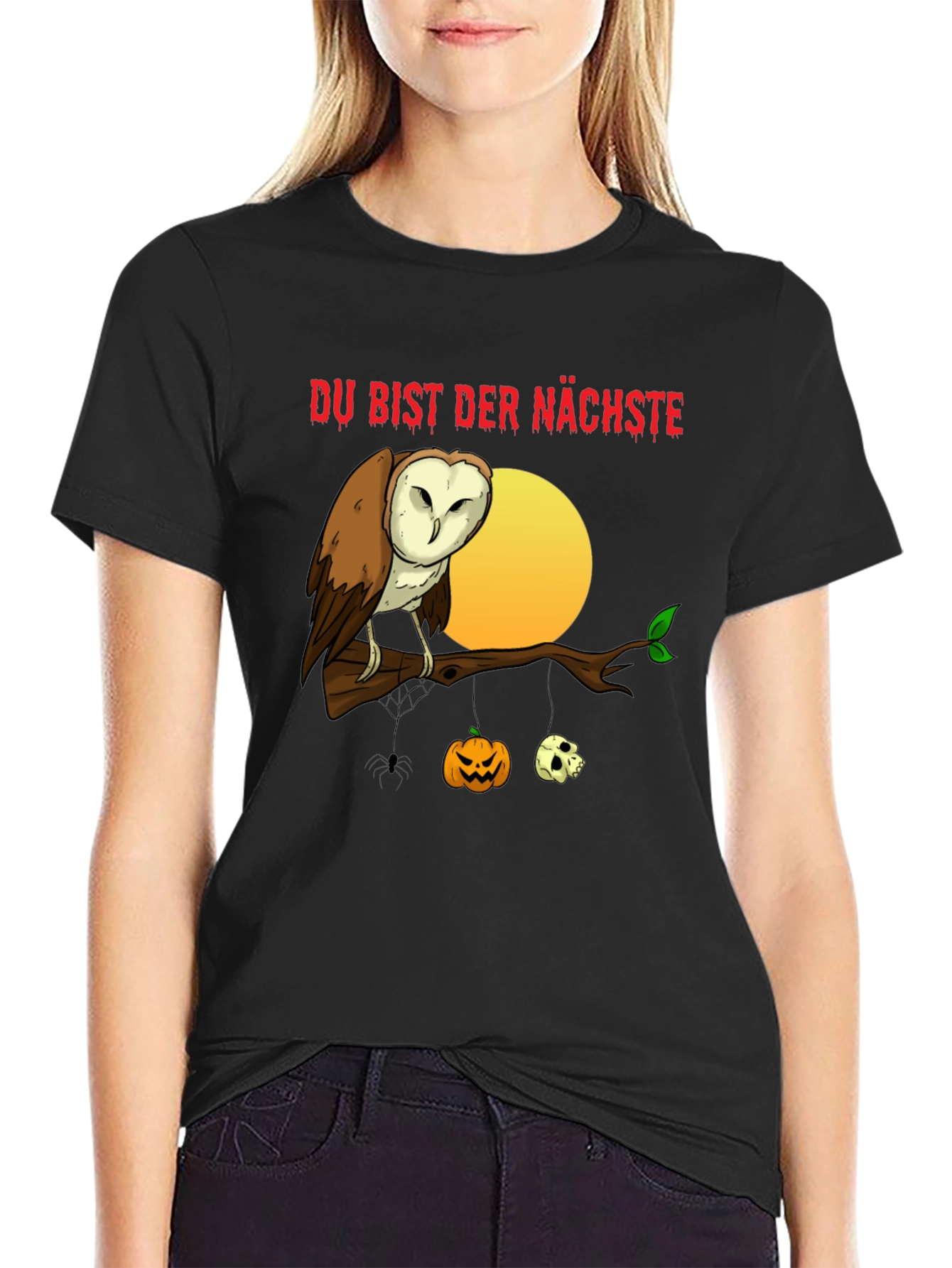 Du Bist Der Nächste Halloween Owl T-Shirt