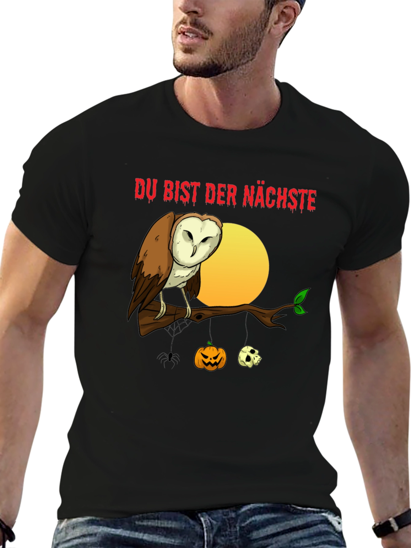 Du Bist Der Nächste Halloween Owl T-Shirt