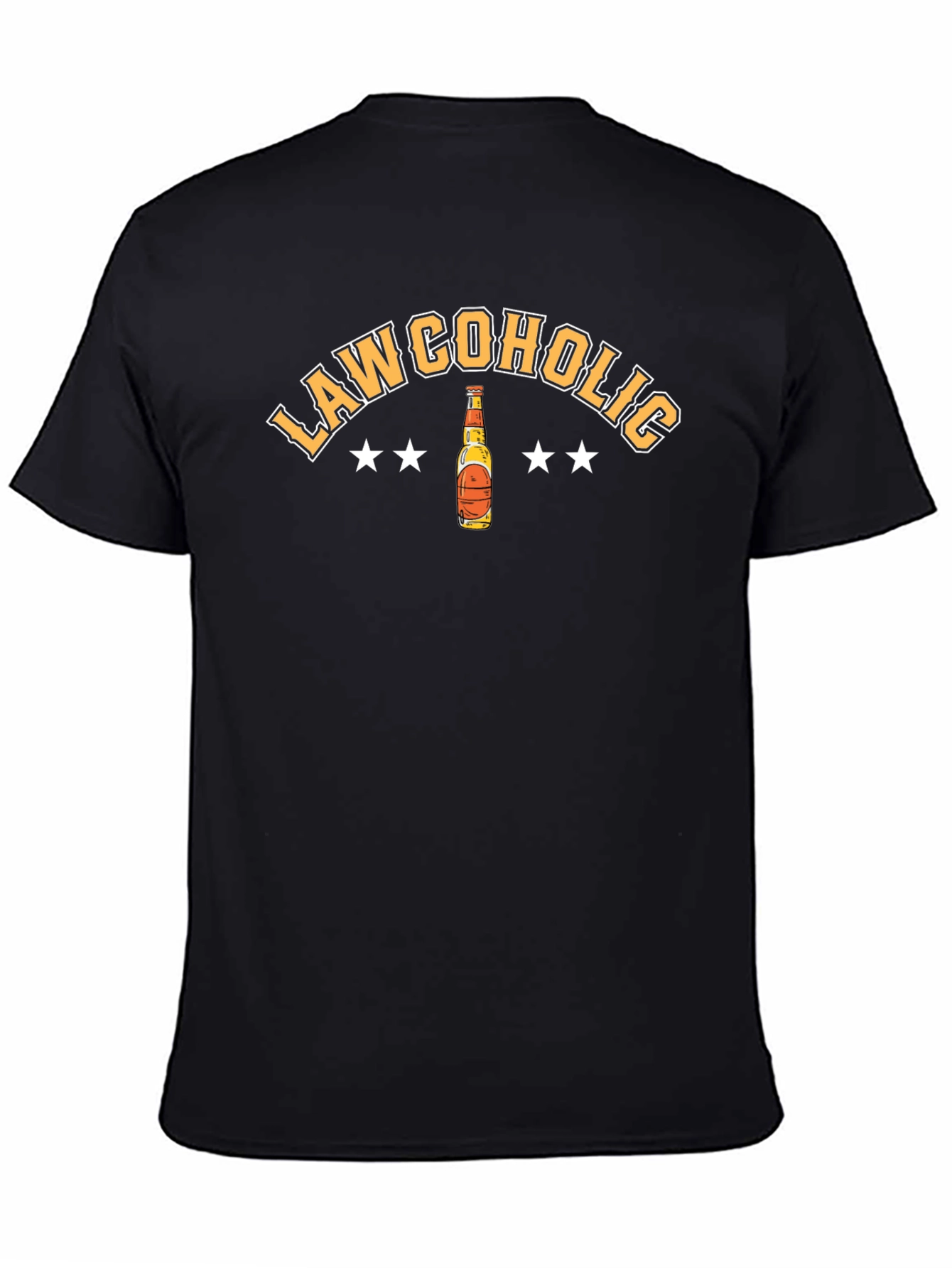 Lawcoholic Graphic Tee - Black Cotton Blend Shirt