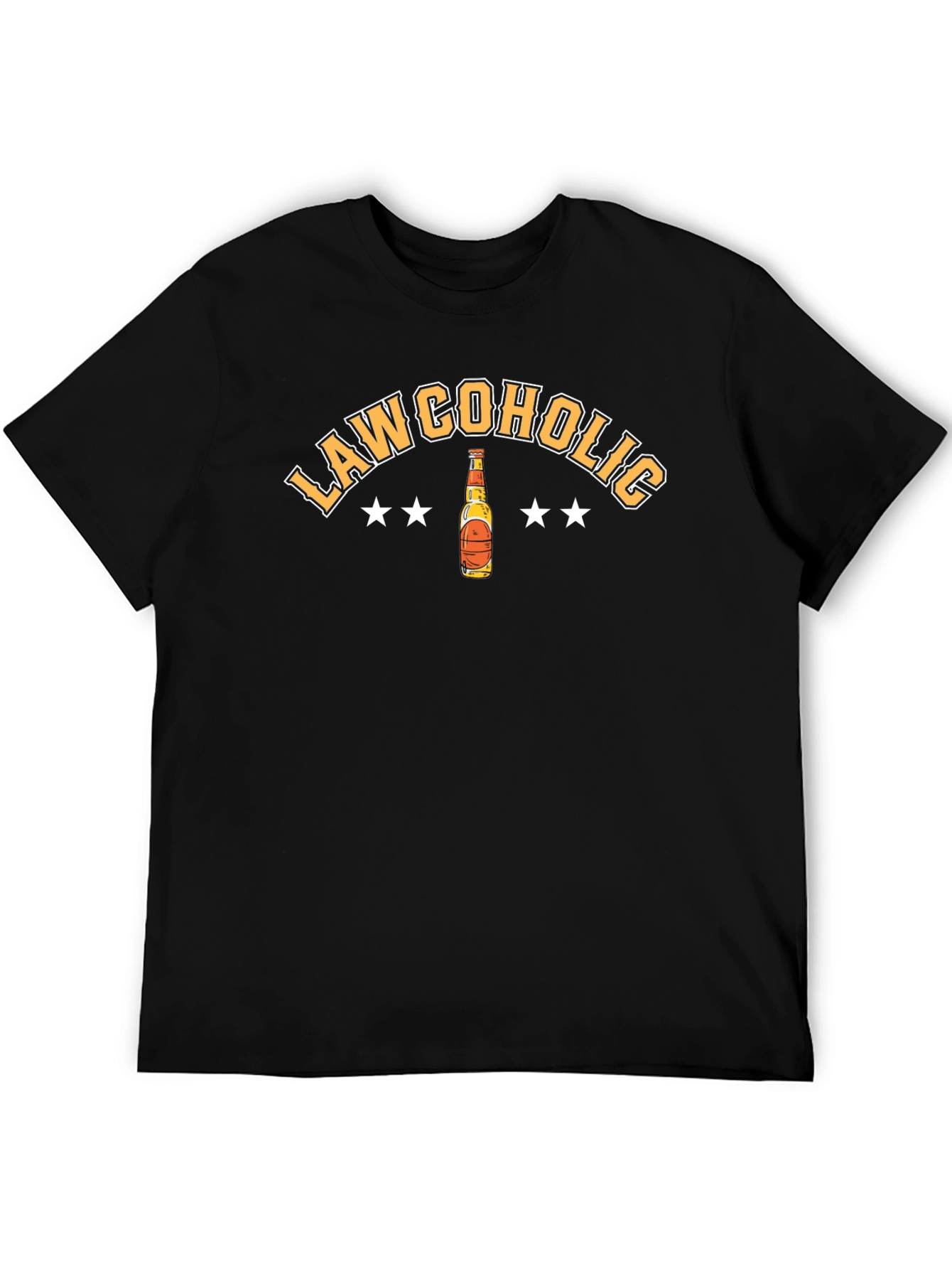 Lawcoholic Graphic Tee - Black Cotton Blend Shirt