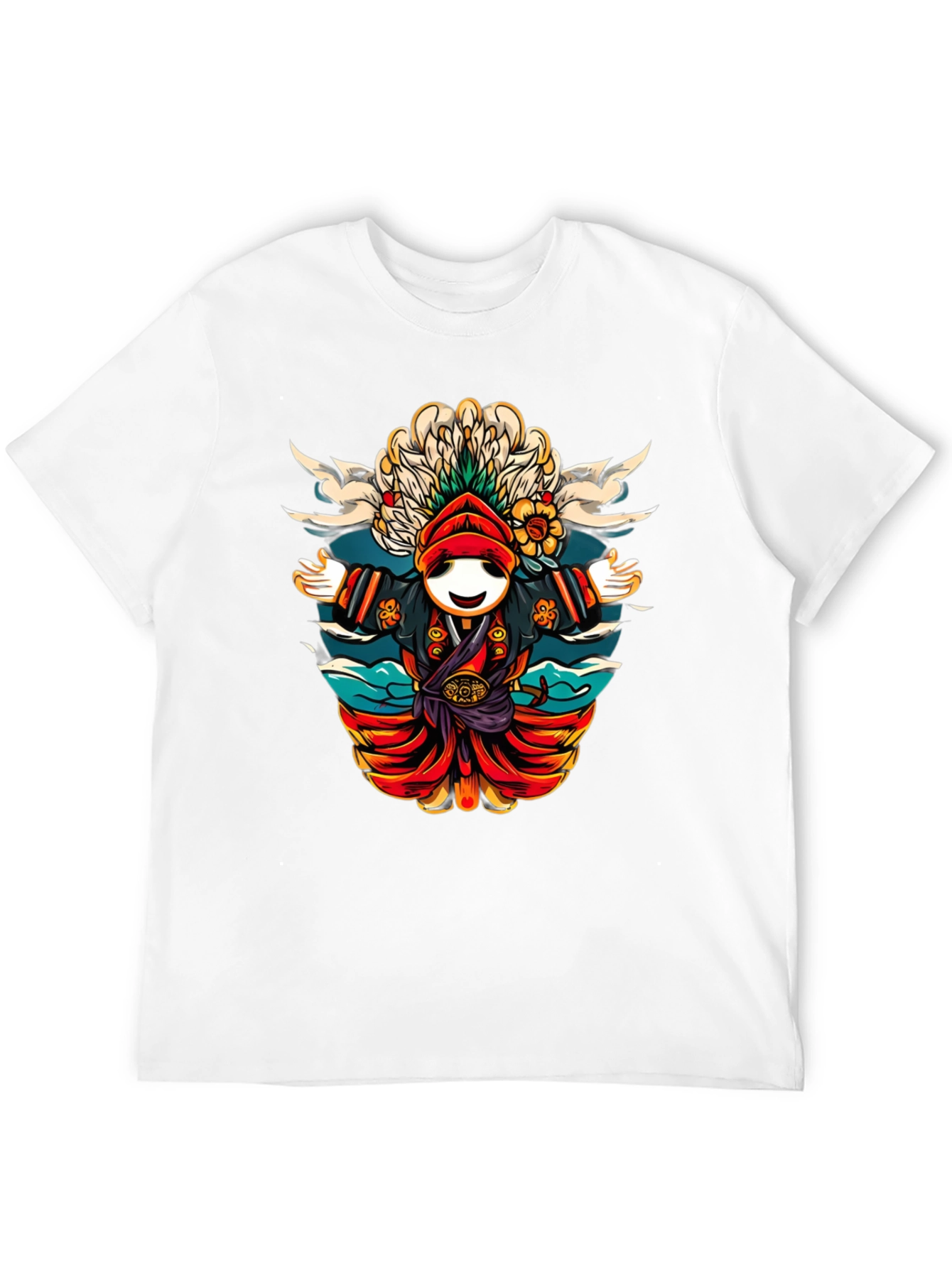 Whimsical Cartoon Character T-Shirt - Black