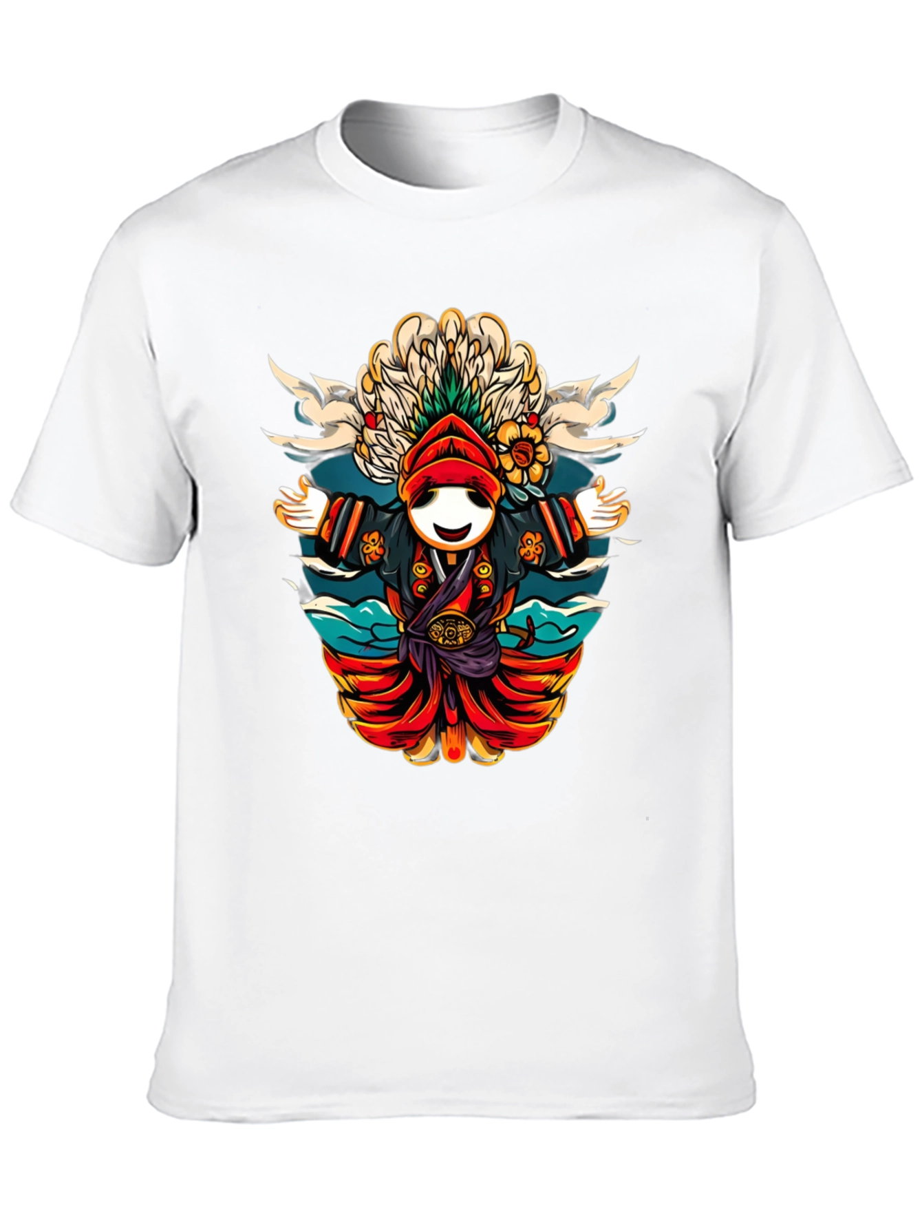 Whimsical Cartoon Character T-Shirt - Black