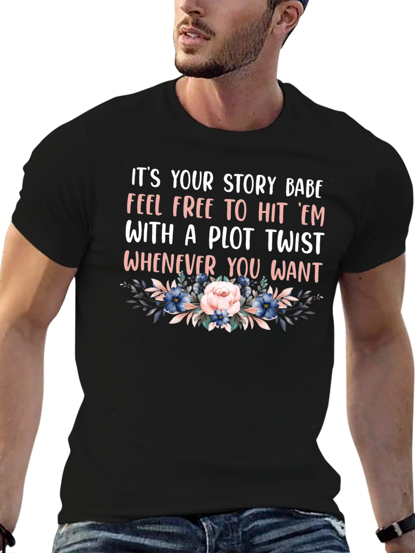 Plot Twist Floral Graphic Tee