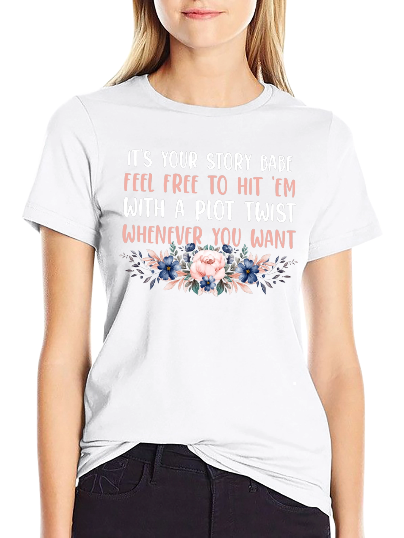 Plot Twist Floral Graphic Tee