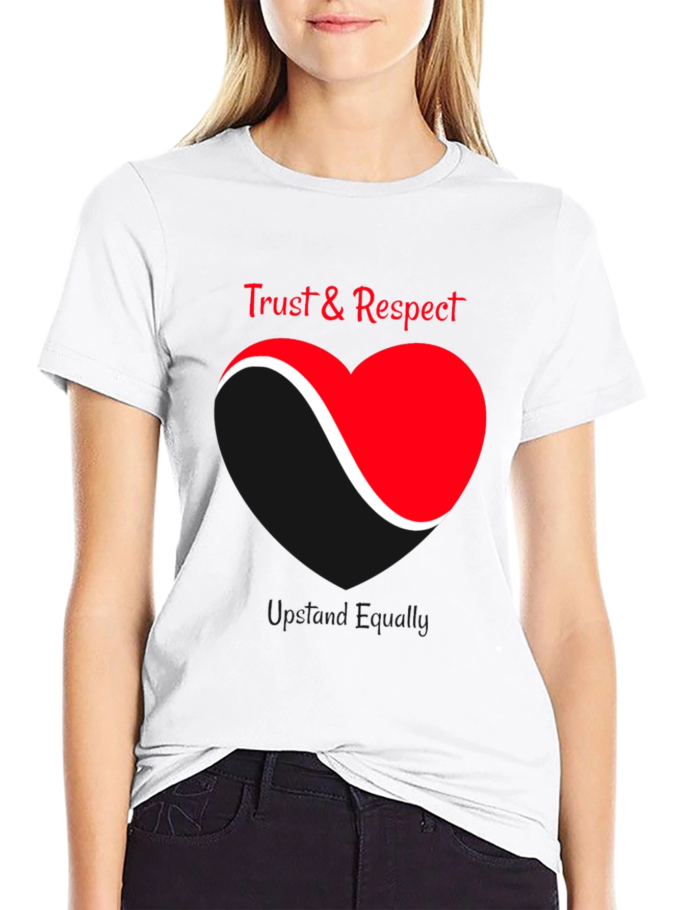 Trust & Respect Heart Graphic T-Shirt