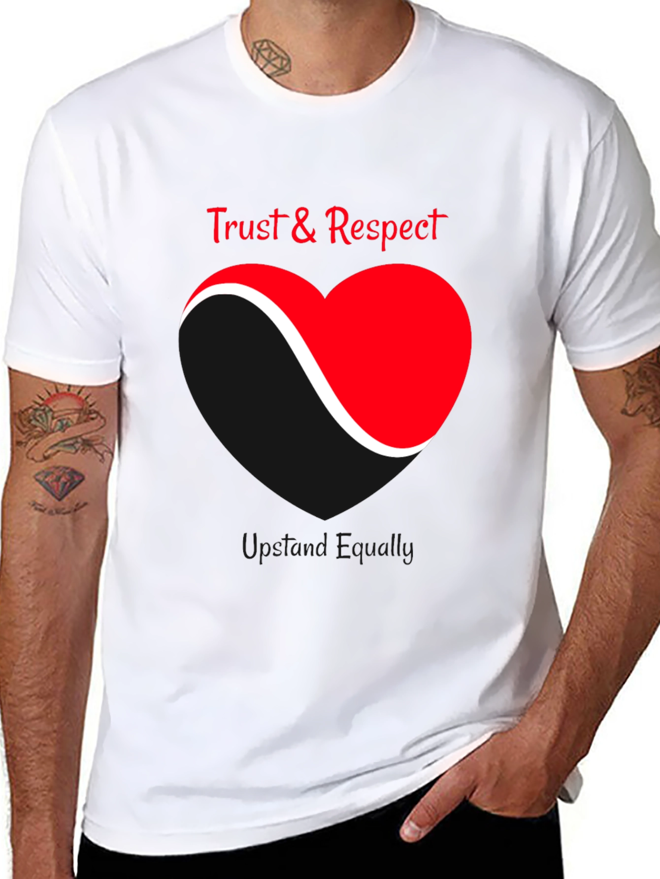 Trust & Respect Heart Graphic T-Shirt