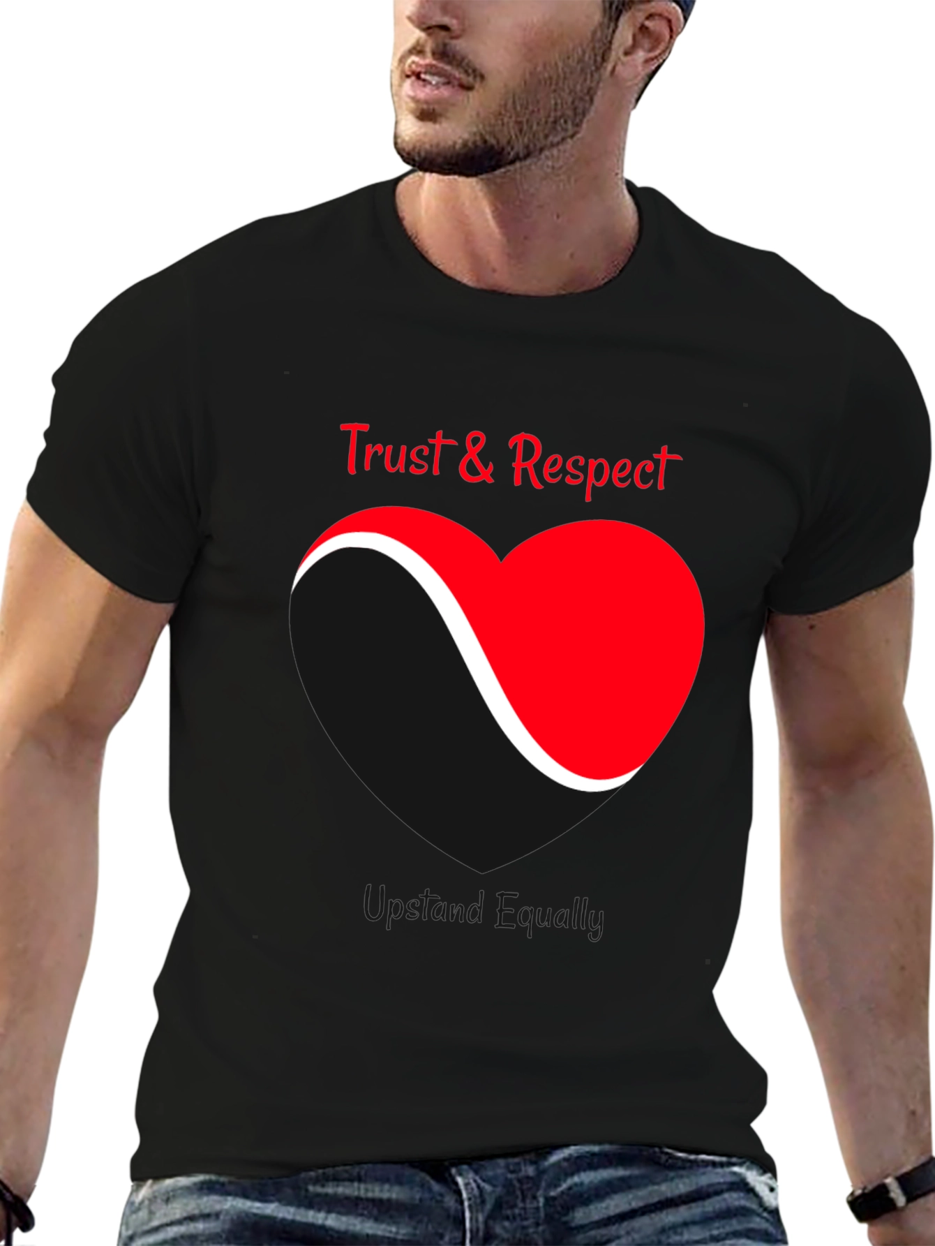 Trust & Respect Heart Graphic T-Shirt