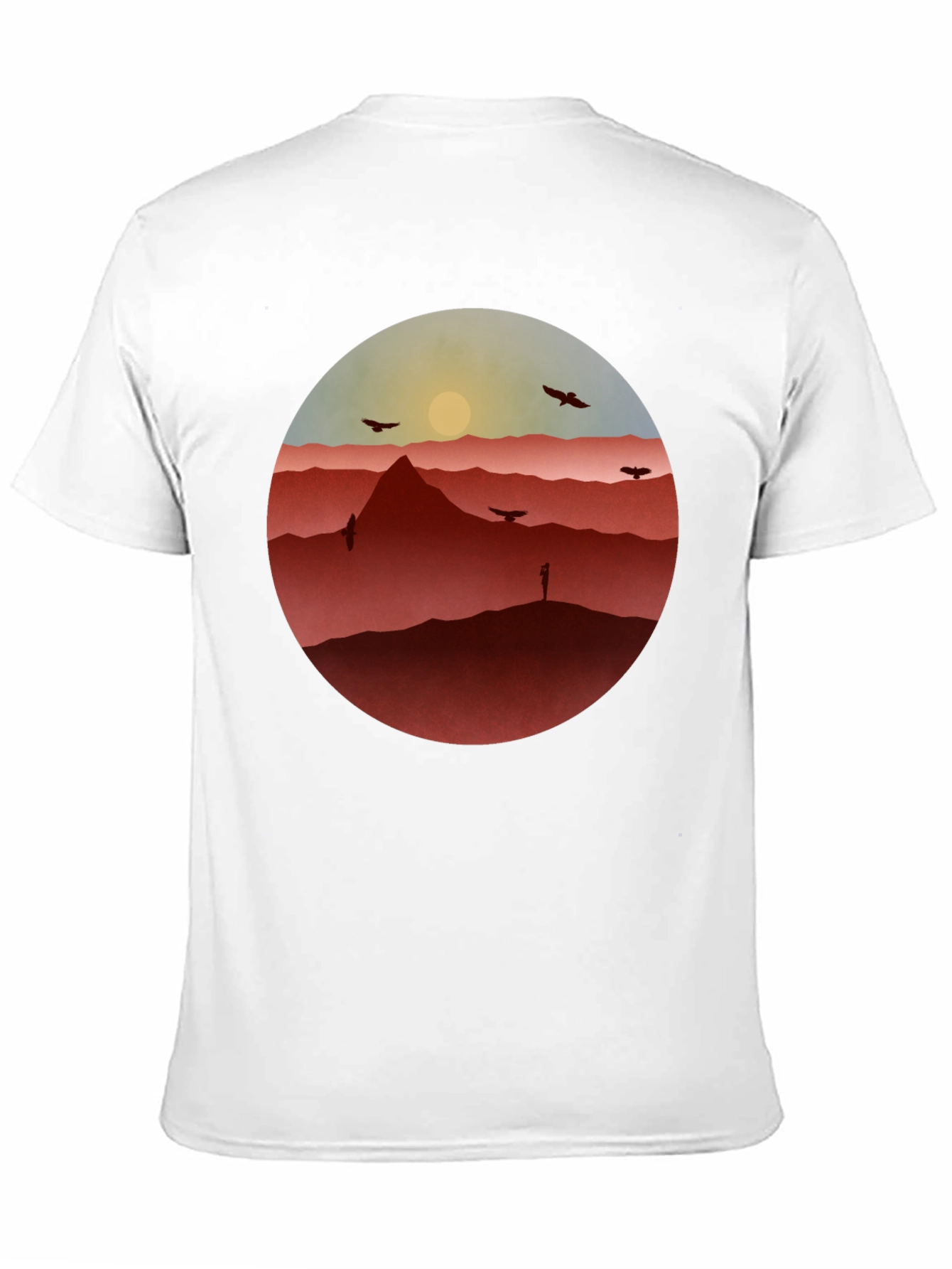 Mountain Sunset Graphic Tee - Black