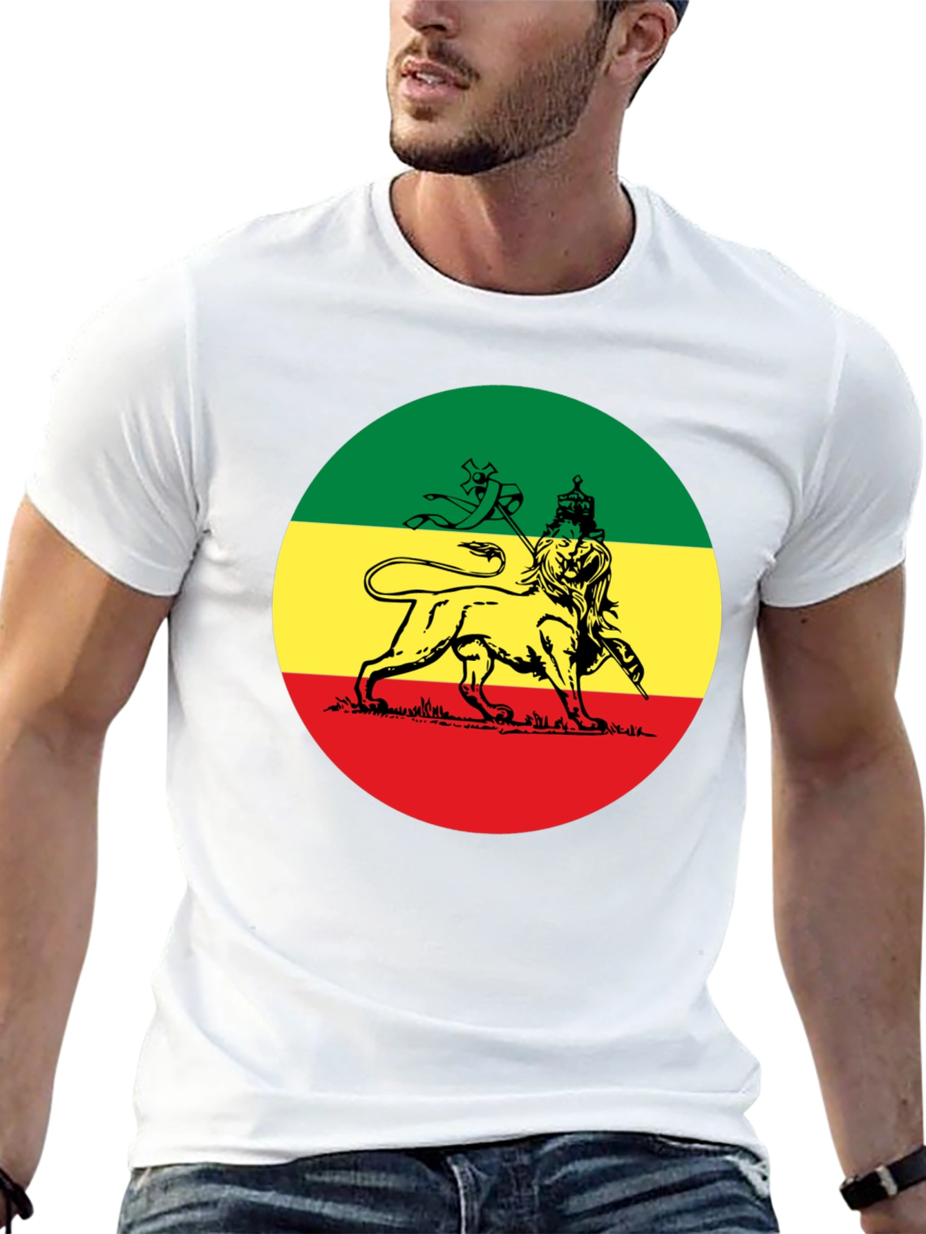 Rasta Lion T-Shirt - Reggae Inspired Black Tee
