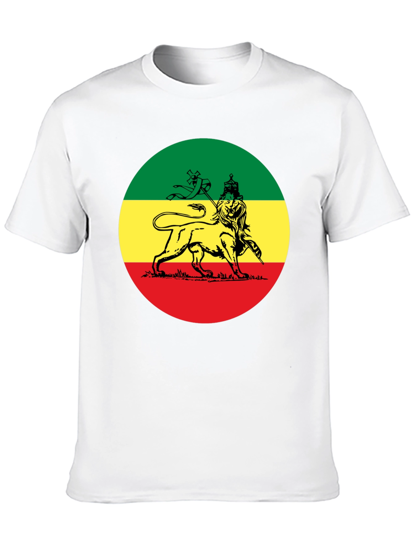 Rasta Lion T-Shirt - Reggae Inspired Black Tee