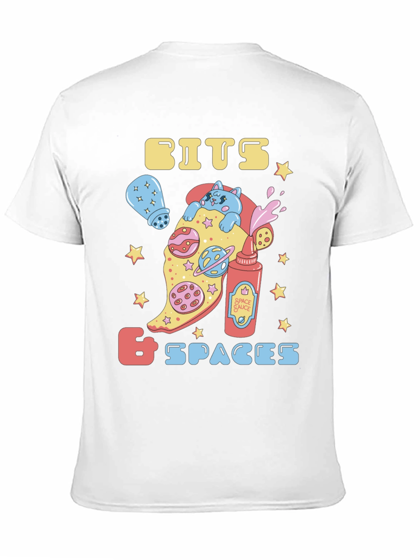 Bits & Spaces Pizza Cat Graphic T-Shirt