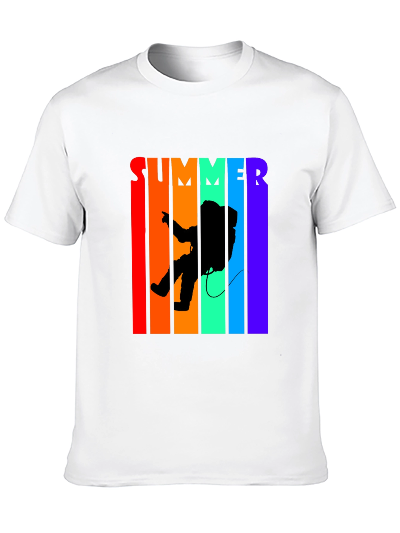 Summer Astronaut Graphic Tee - Black