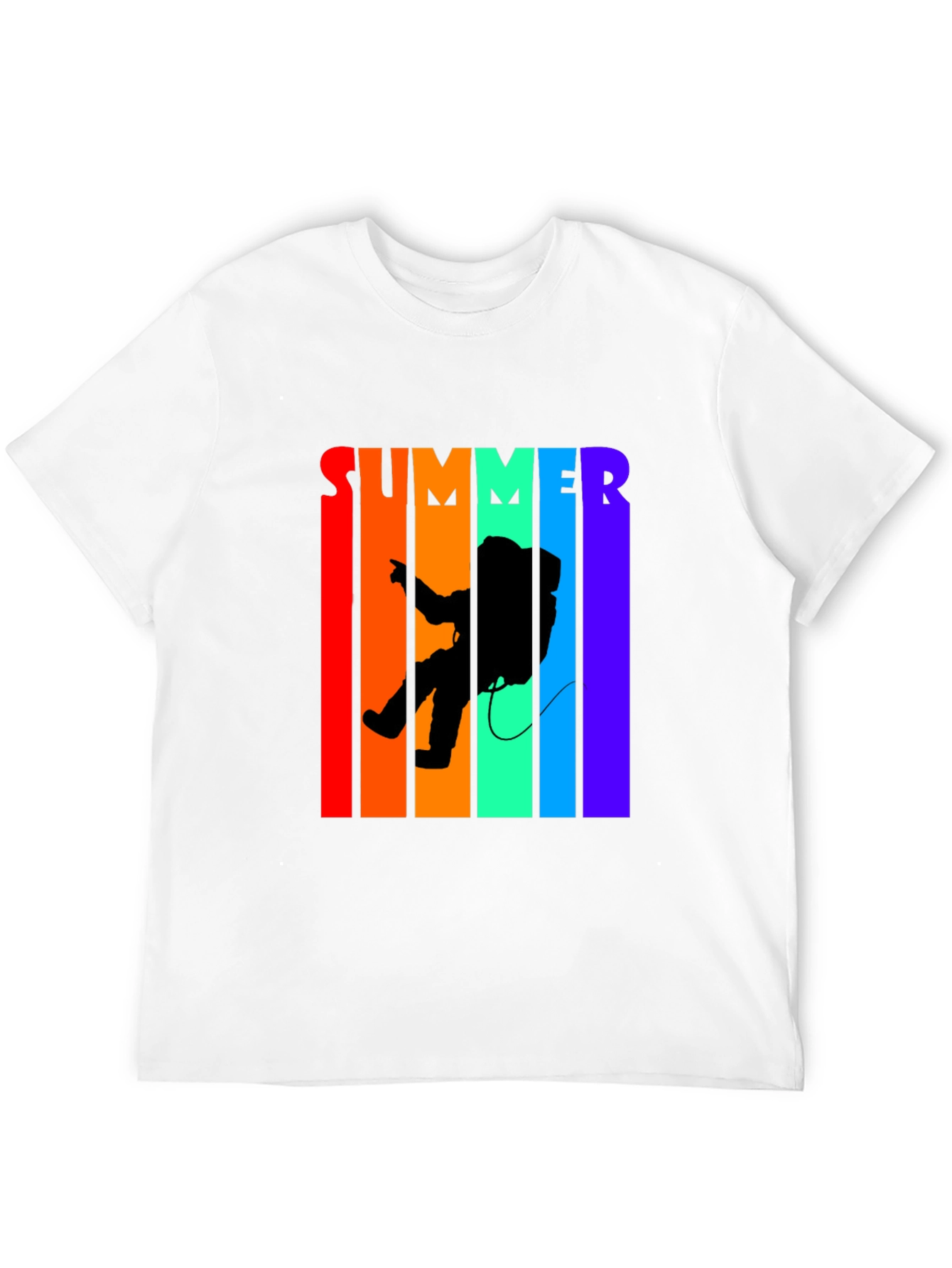 Summer Astronaut Graphic Tee - Black
