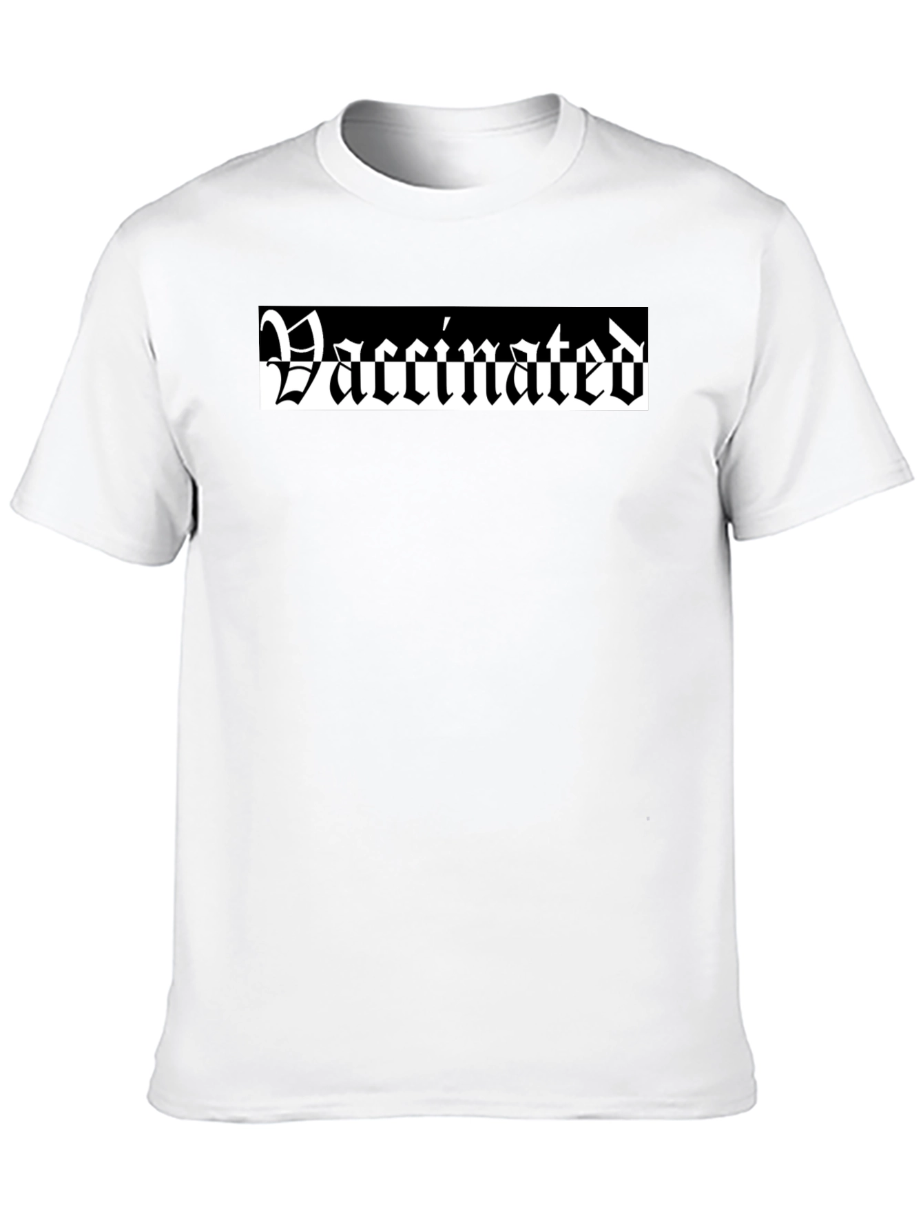 Vaccinated Gothic T-Shirt - Black Cotton Tee