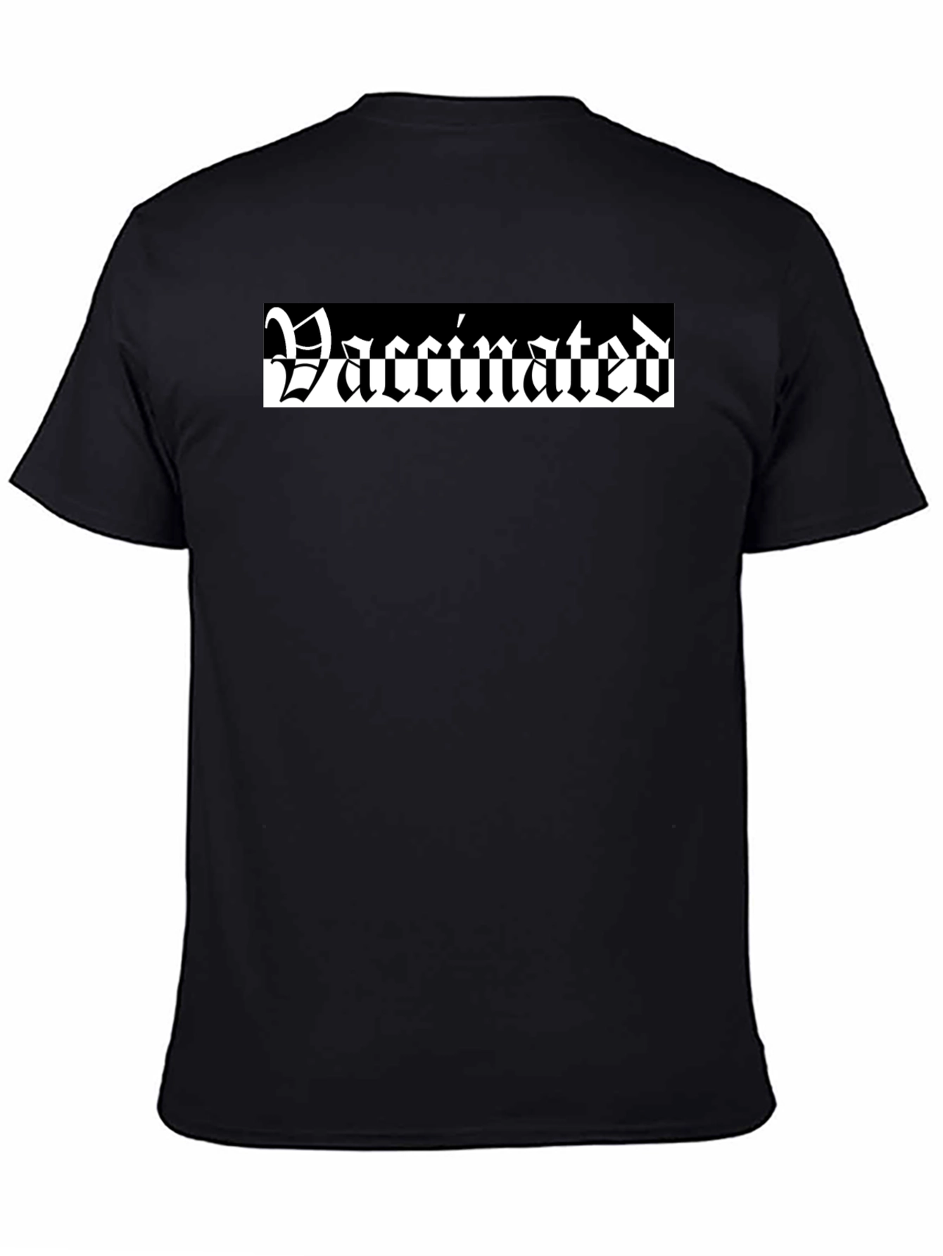 Vaccinated Gothic T-Shirt - Black Cotton Tee