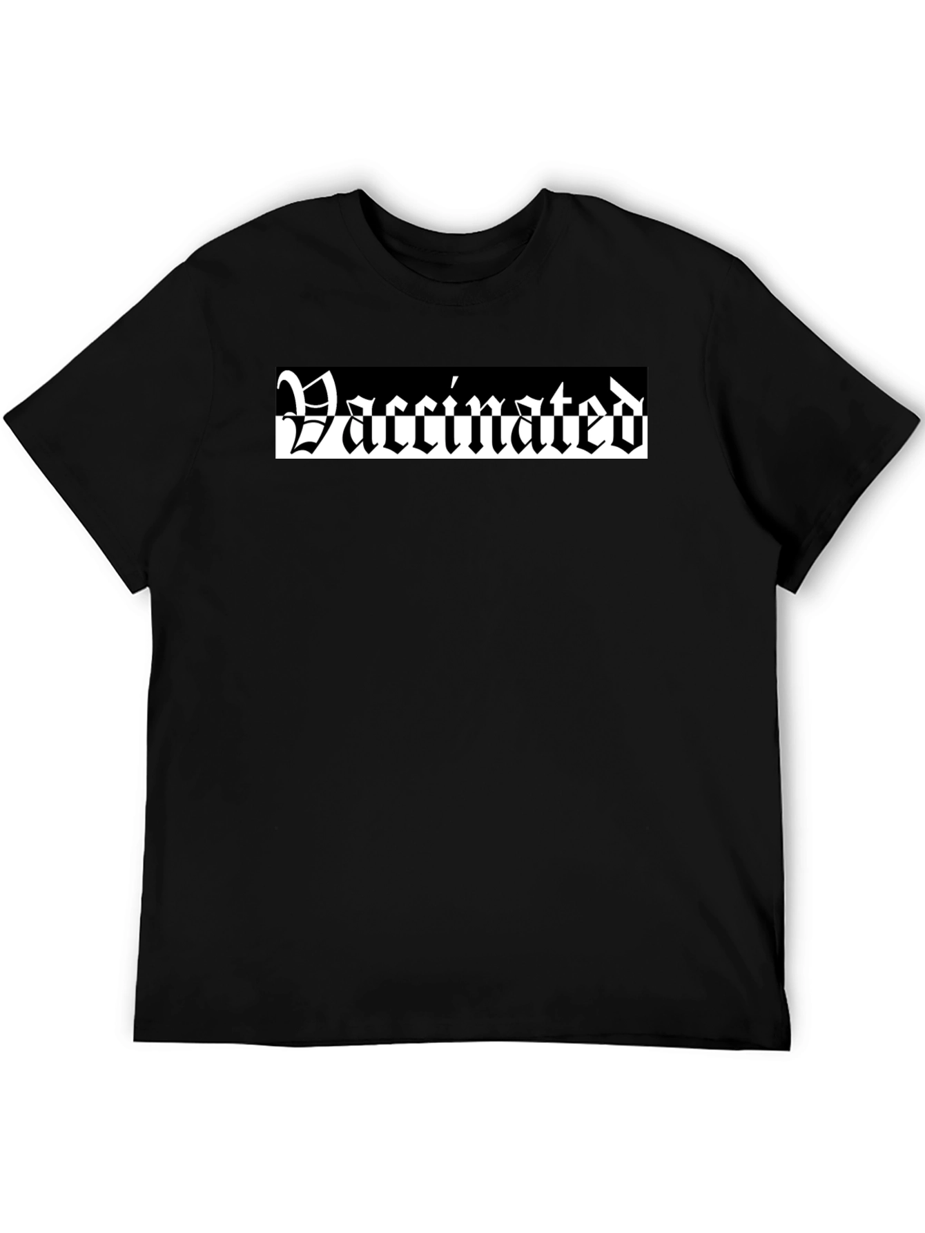 Vaccinated Gothic T-Shirt - Black Cotton Tee
