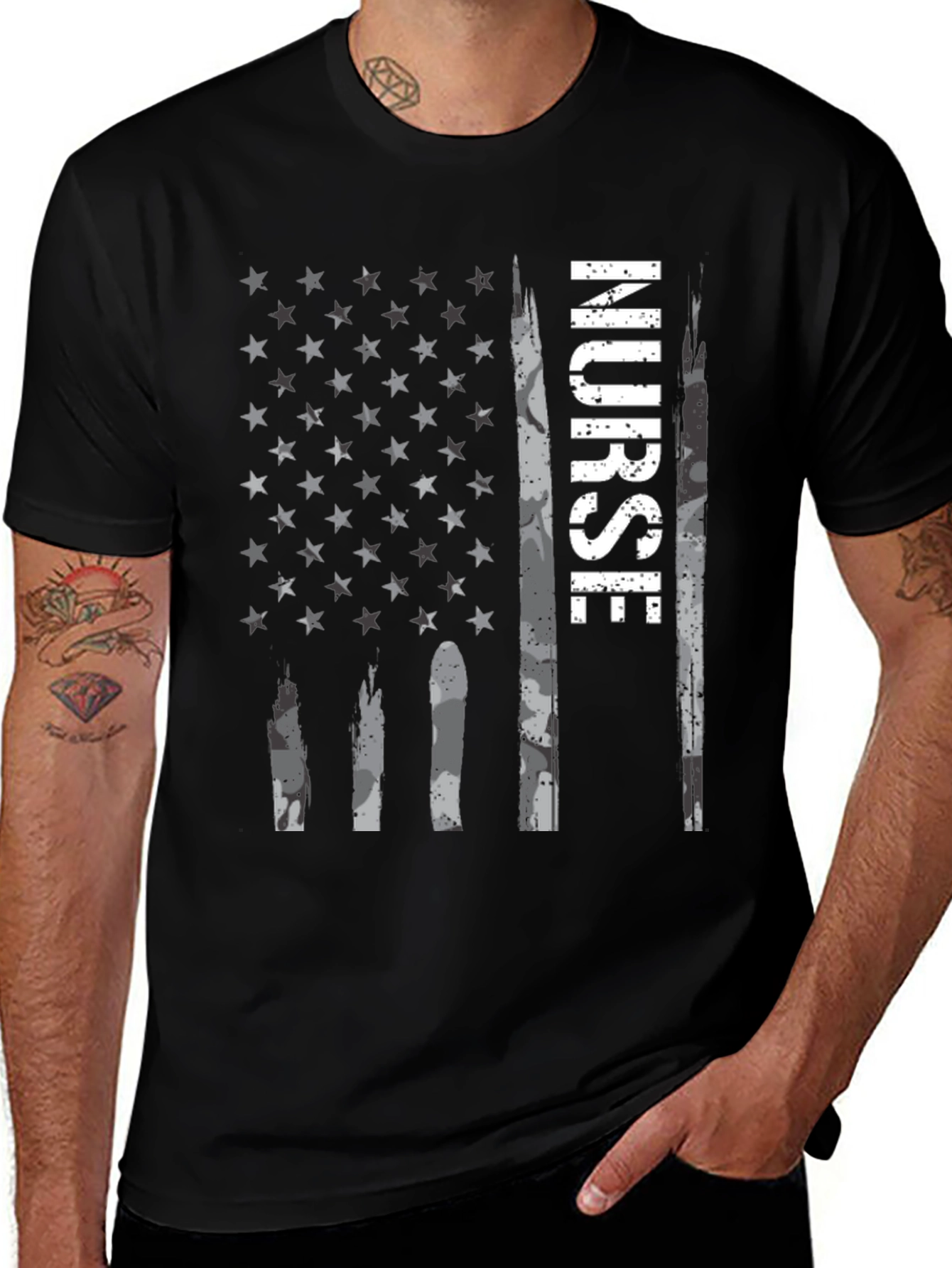 Nurse American Flag T-Shirt