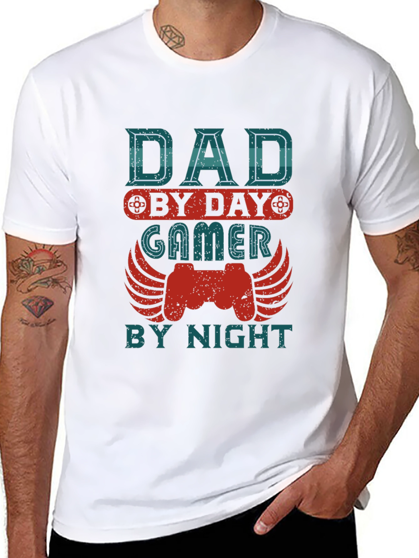 Dad By Day Gamer By Night Graphic Tee