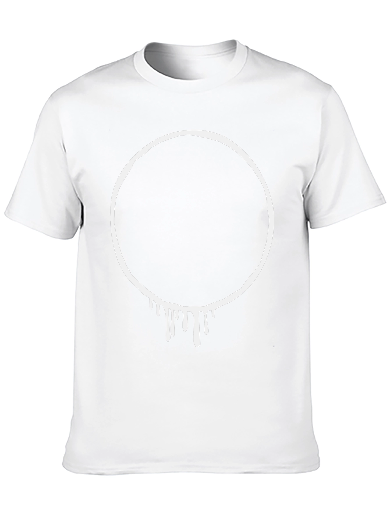 Dripping Circle Graphic Black T-Shirt