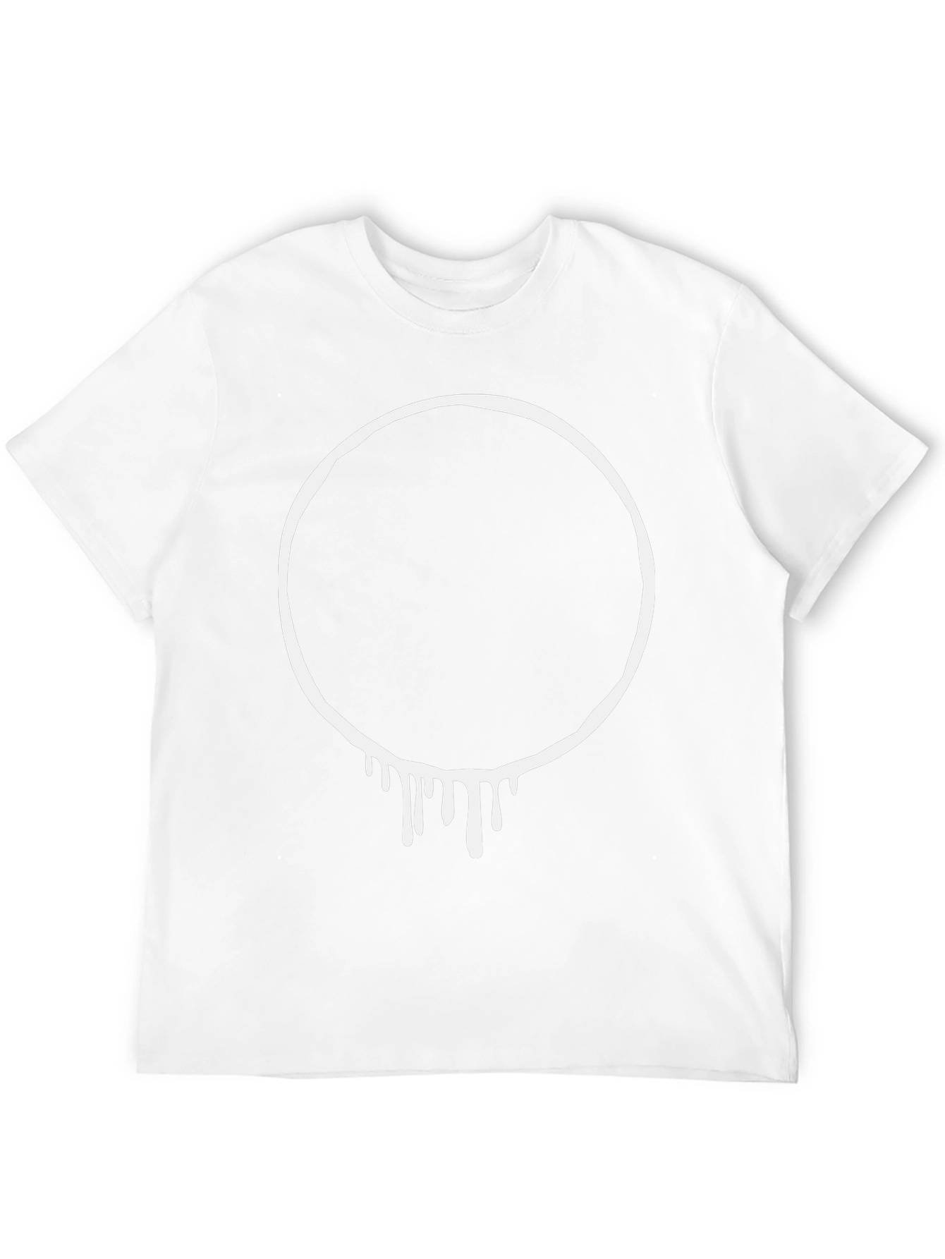 Dripping Circle Graphic Black T-Shirt