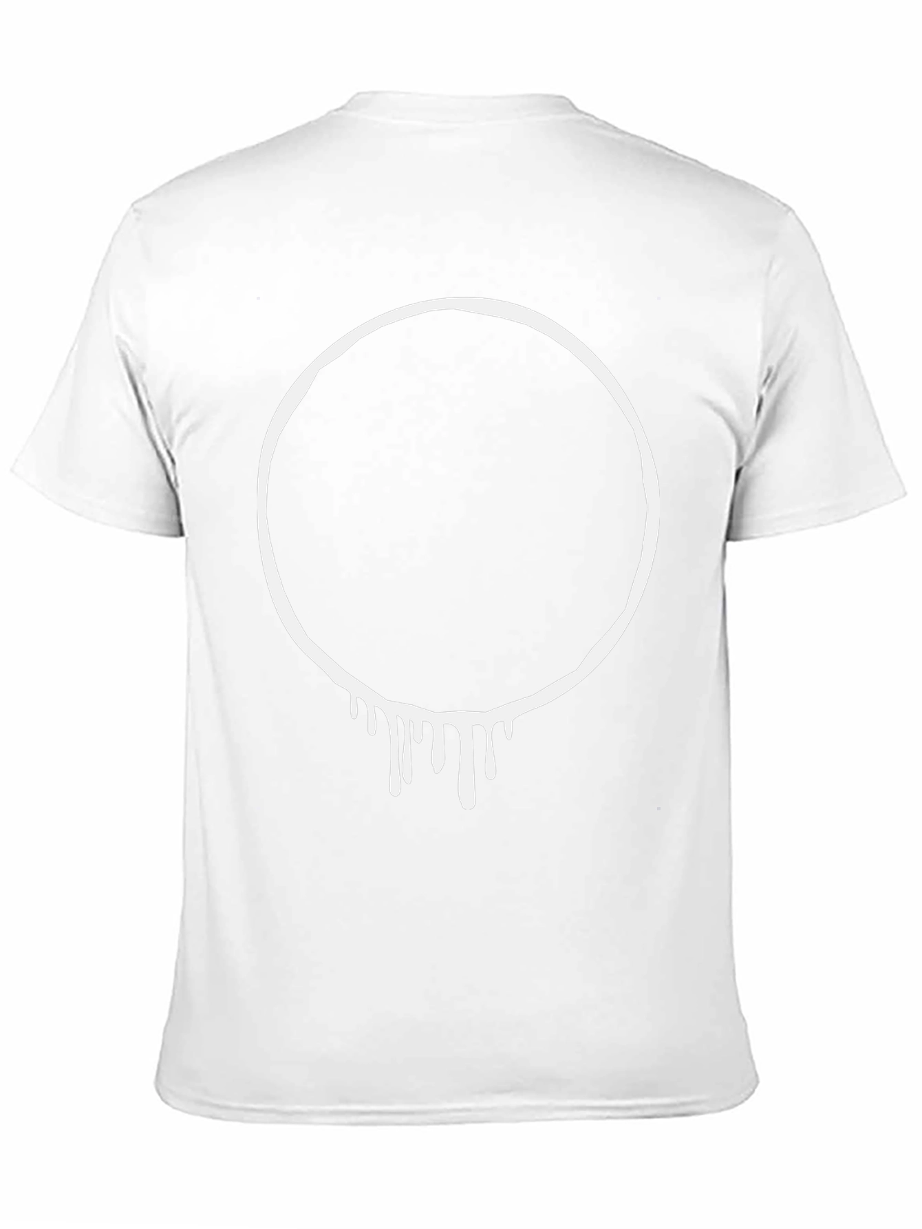 Dripping Circle Graphic Black T-Shirt