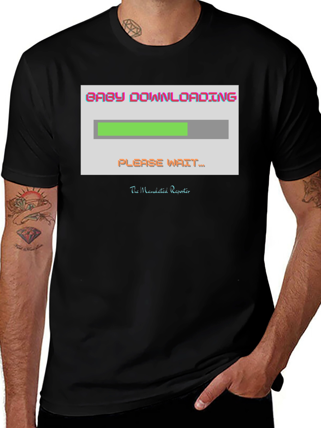 Baby Downloading Graphic T-Shirt - Expecting Parents