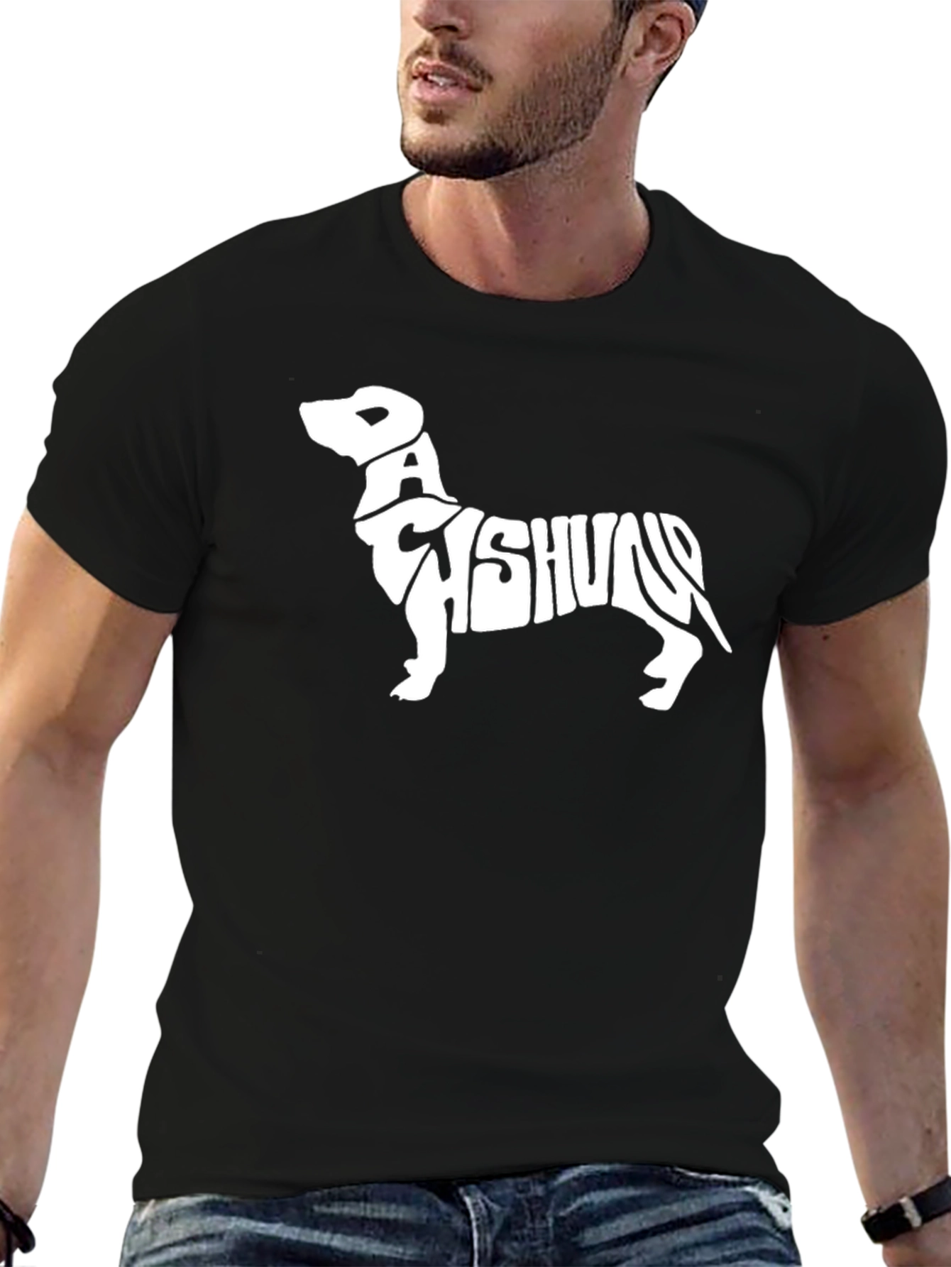 Dachshund Dog Breed Graphic Tee - Black