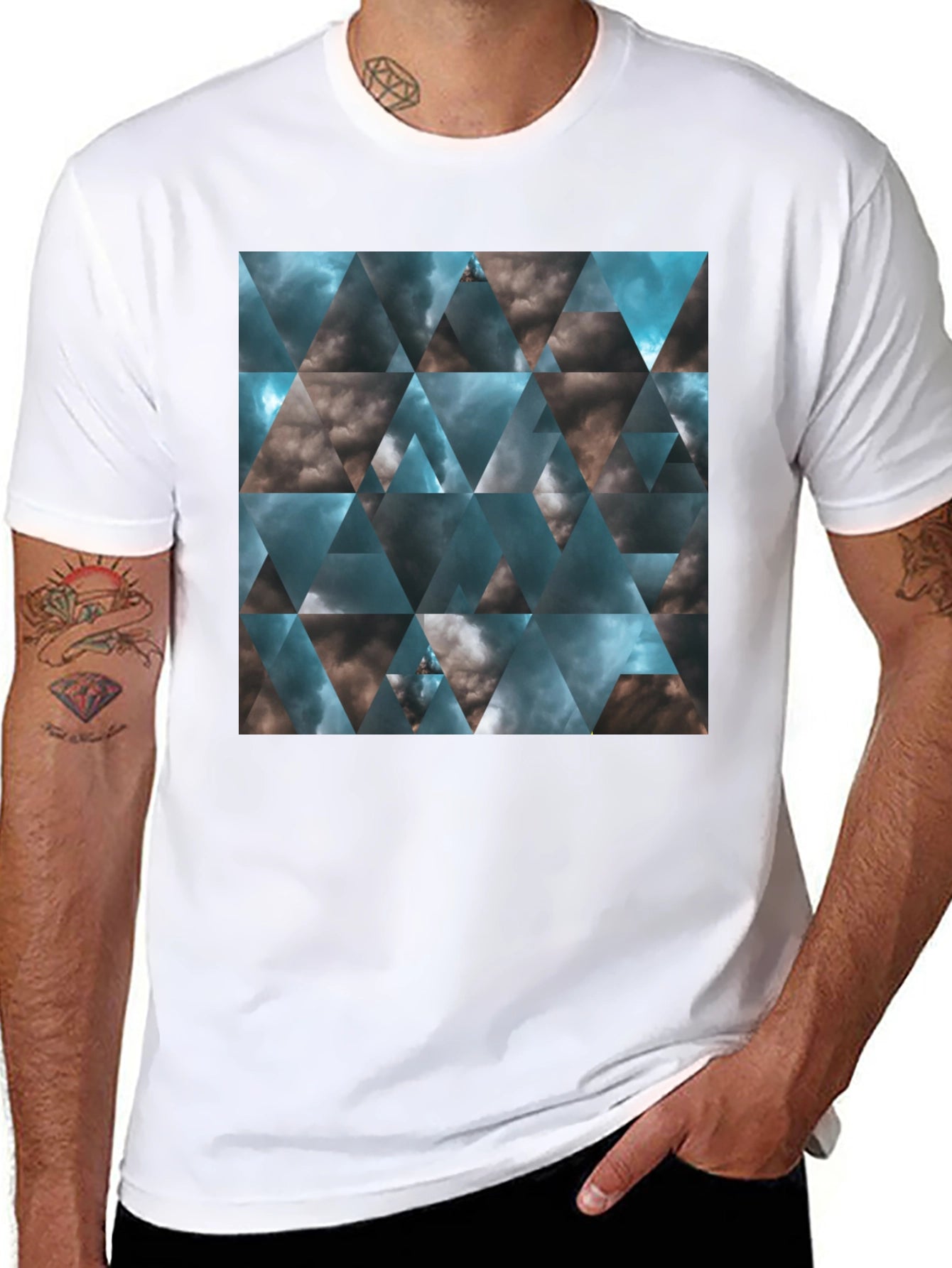 Geometric Cloudscape T-Shirt