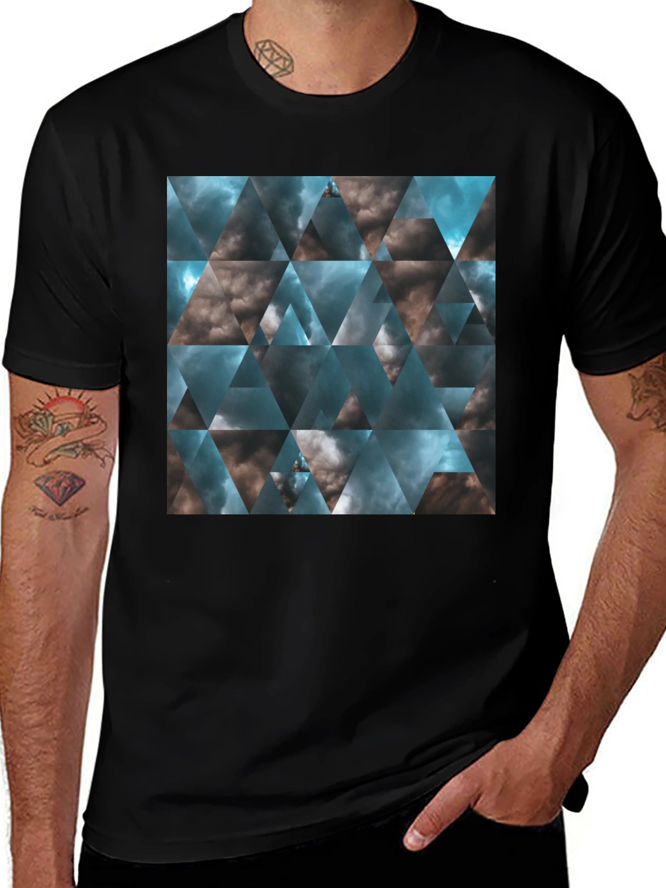 Geometric Cloudscape T-Shirt