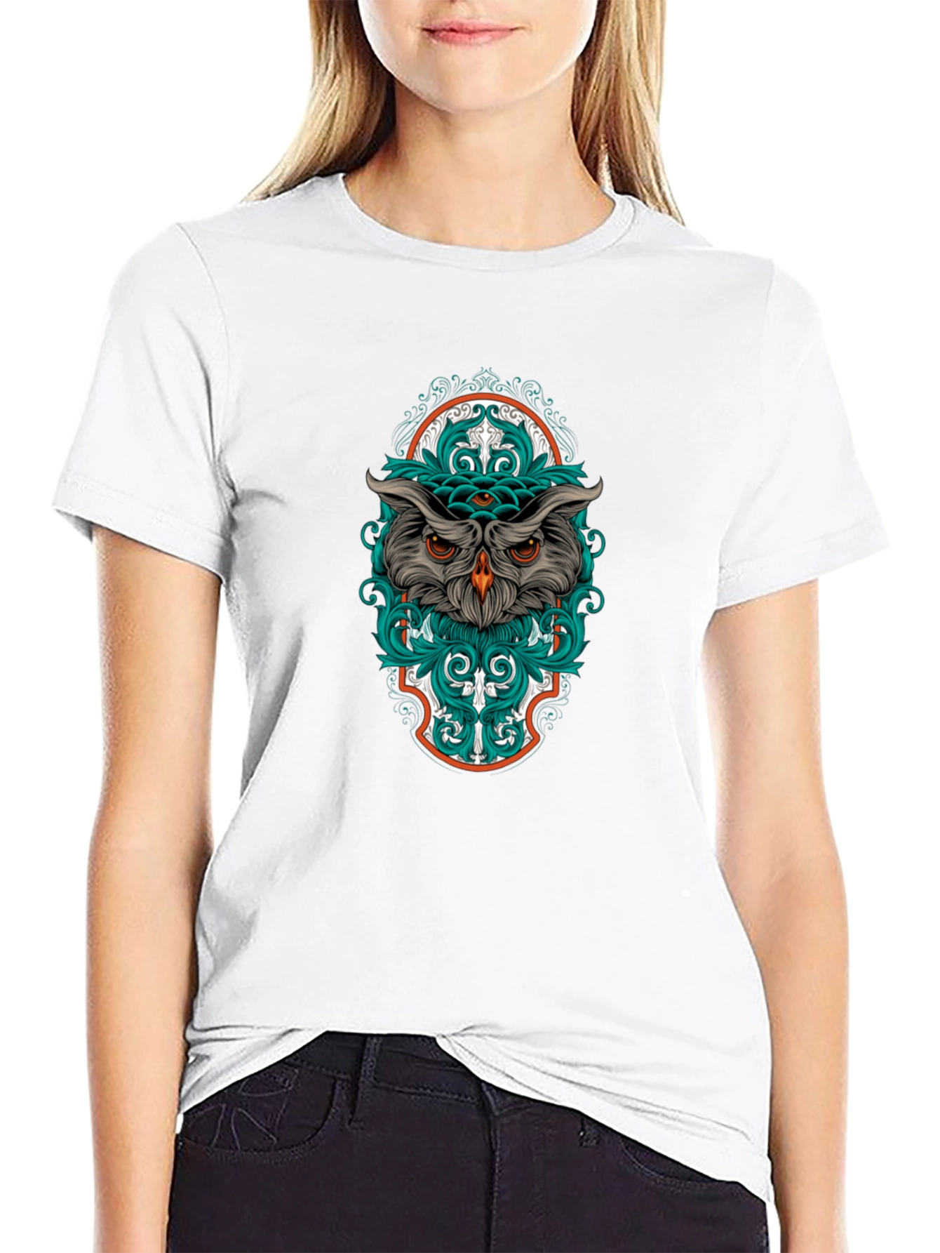Mystic Owl Graphic Tee - Unique Design