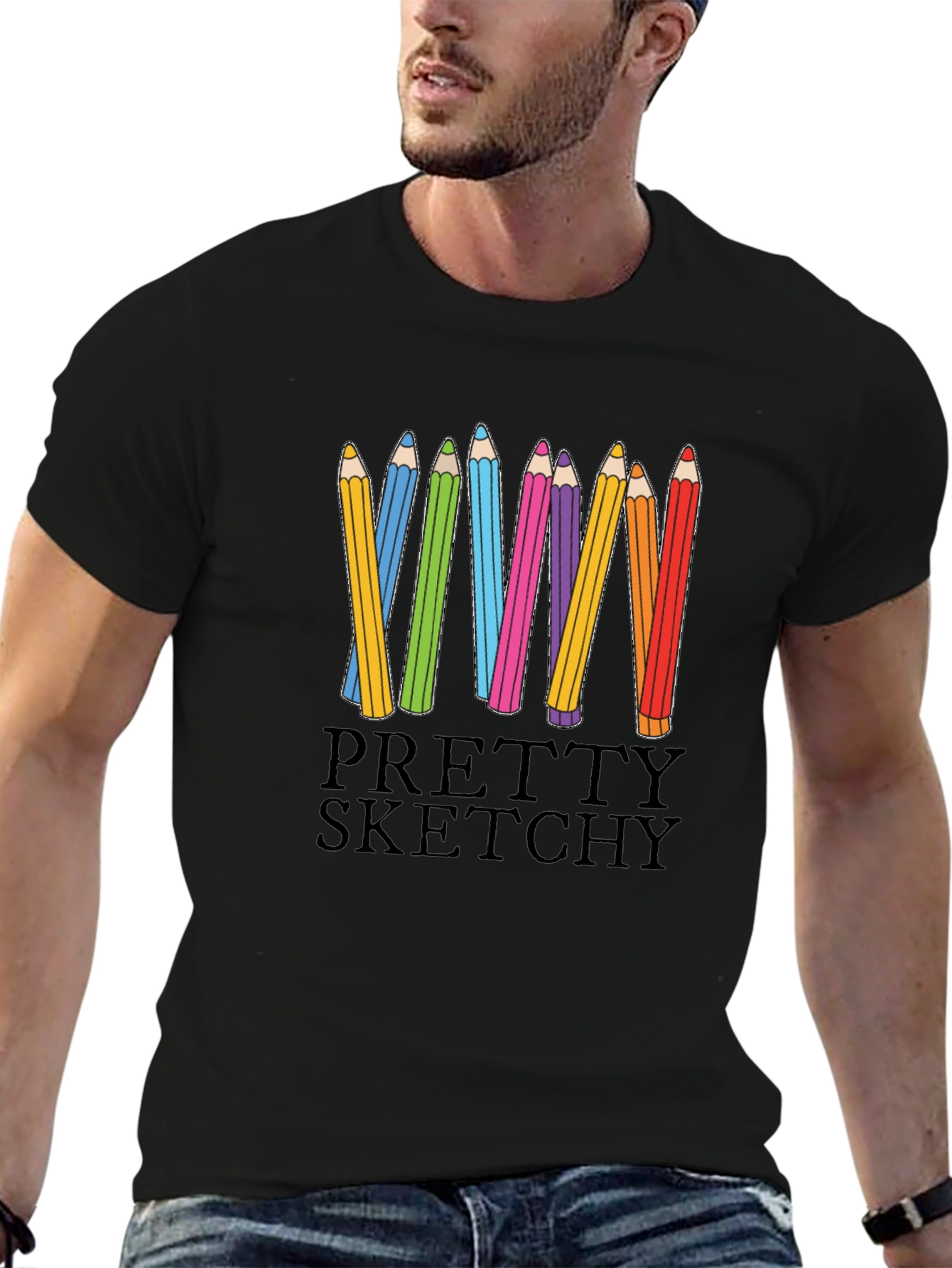 Pretty Sketchy Graphic T-Shirt - Unisex Cotton Tee