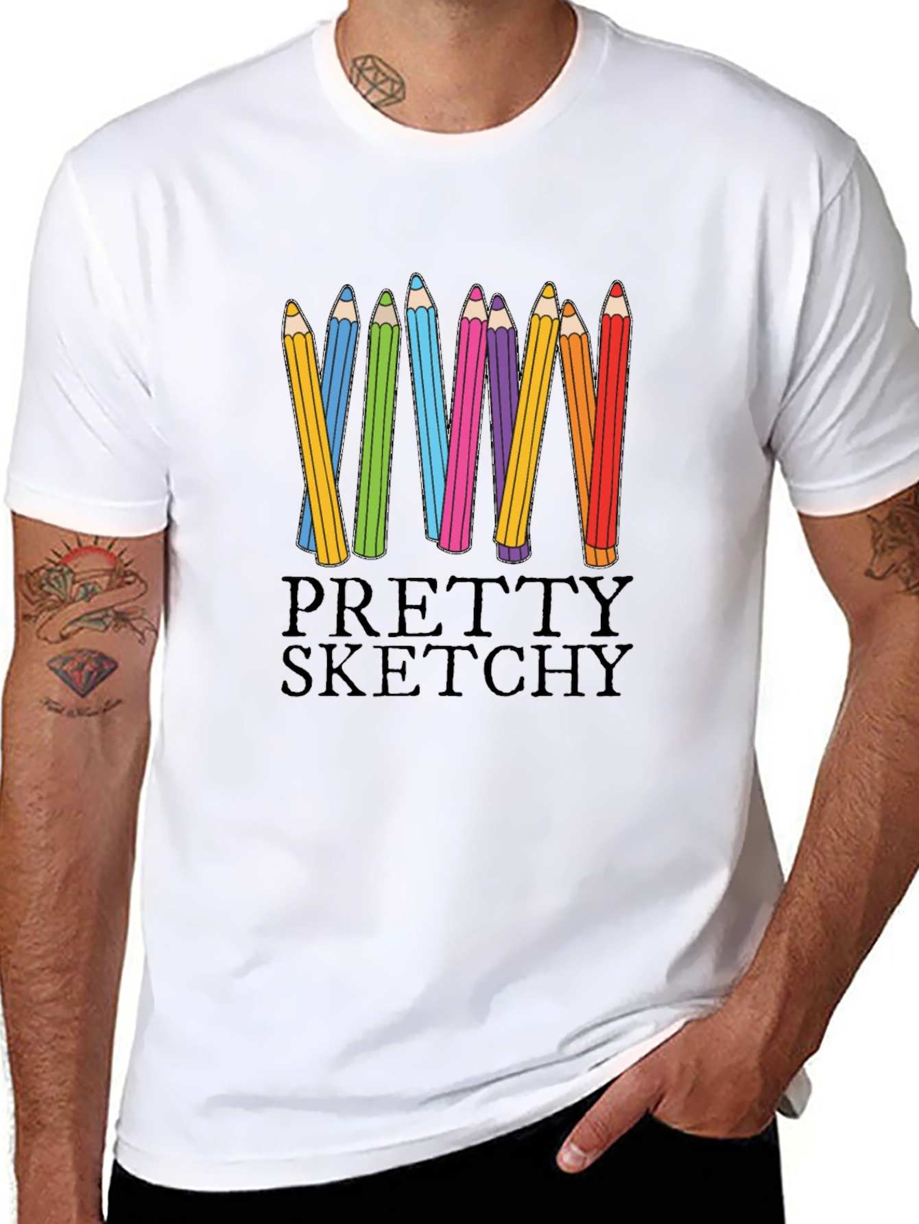 Pretty Sketchy Graphic T-Shirt - Unisex Cotton Tee
